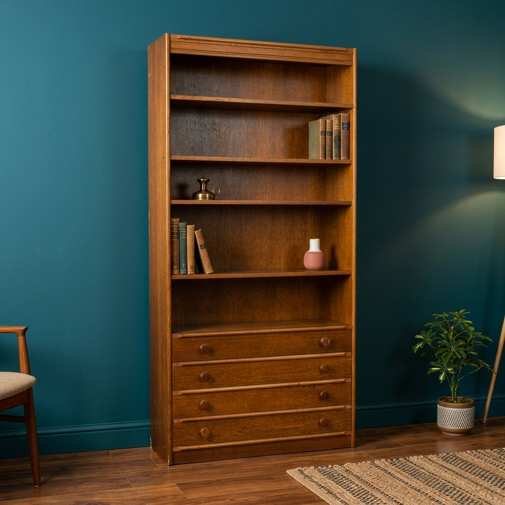 A Large Mid-Century Bookcase.