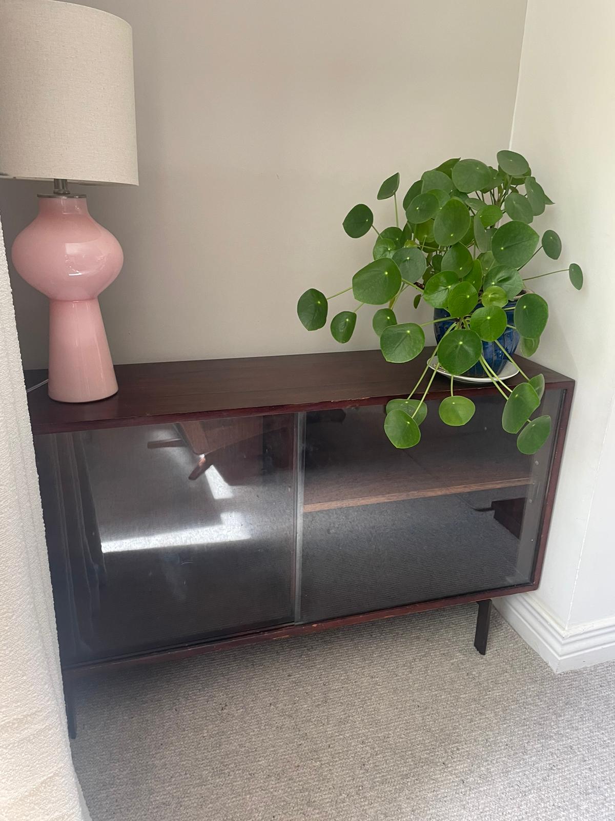Mid-Century Glazed Bookcase | Rosewood Veneer