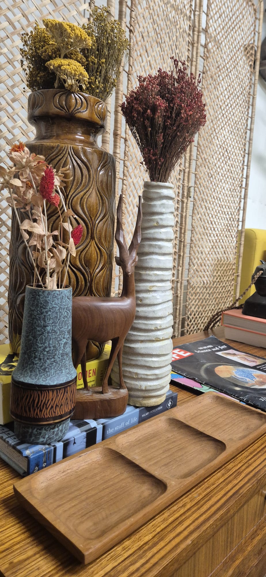 Glazed Stoneware bottle form vase