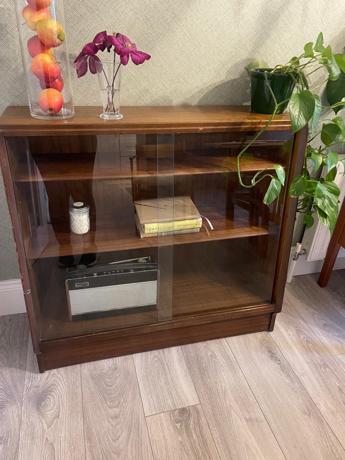 G Plan mid century bookcase with glass - Grace and Joy Furniture