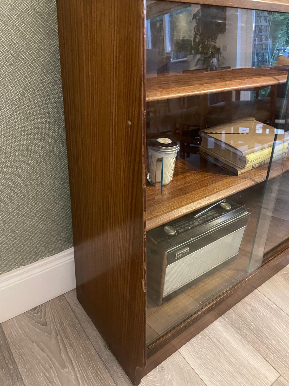G Plan mid century bookcase with glass - Grace and Joy Furniture