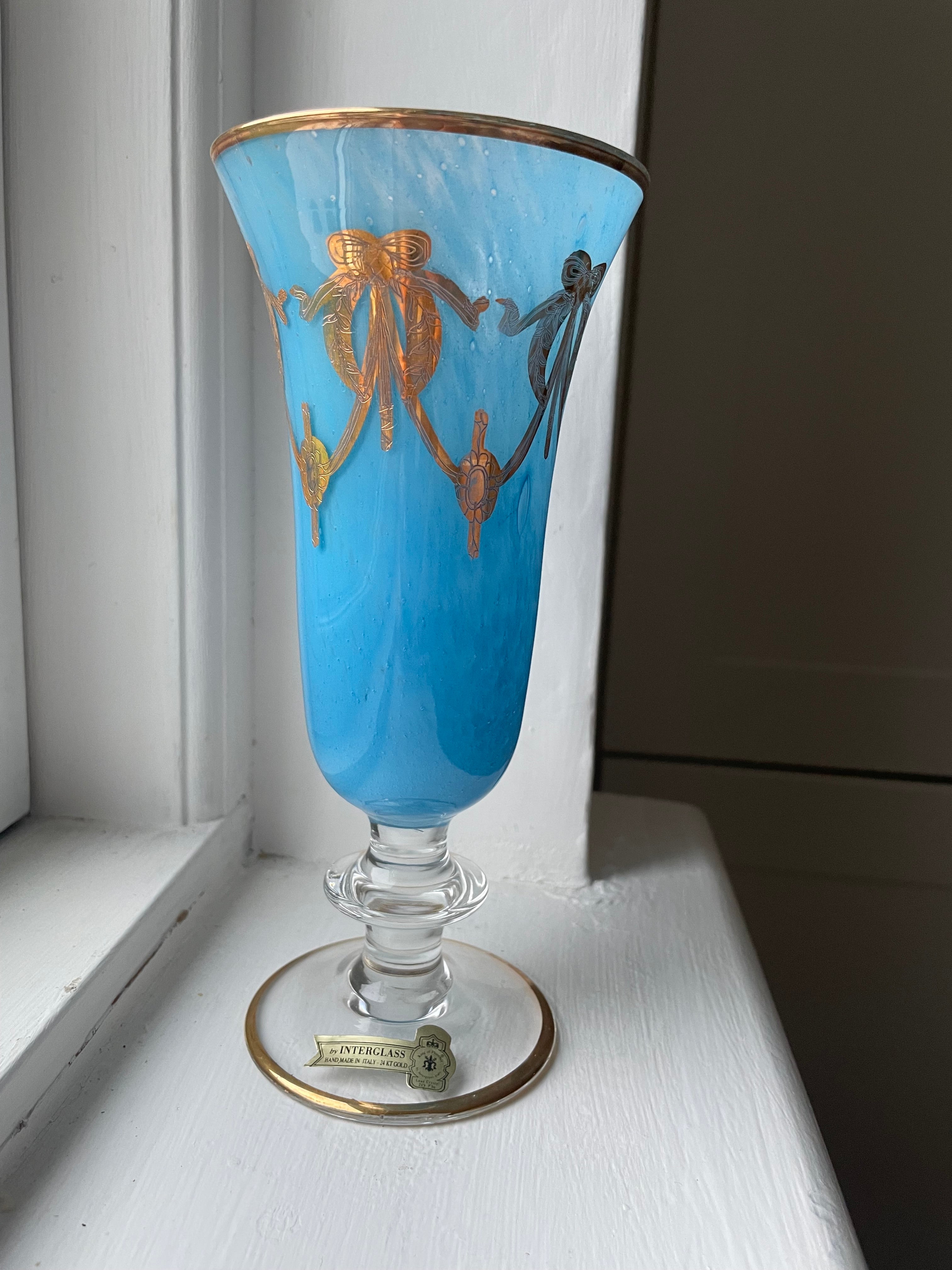 Mid-century Medici 24k set of four Goblets