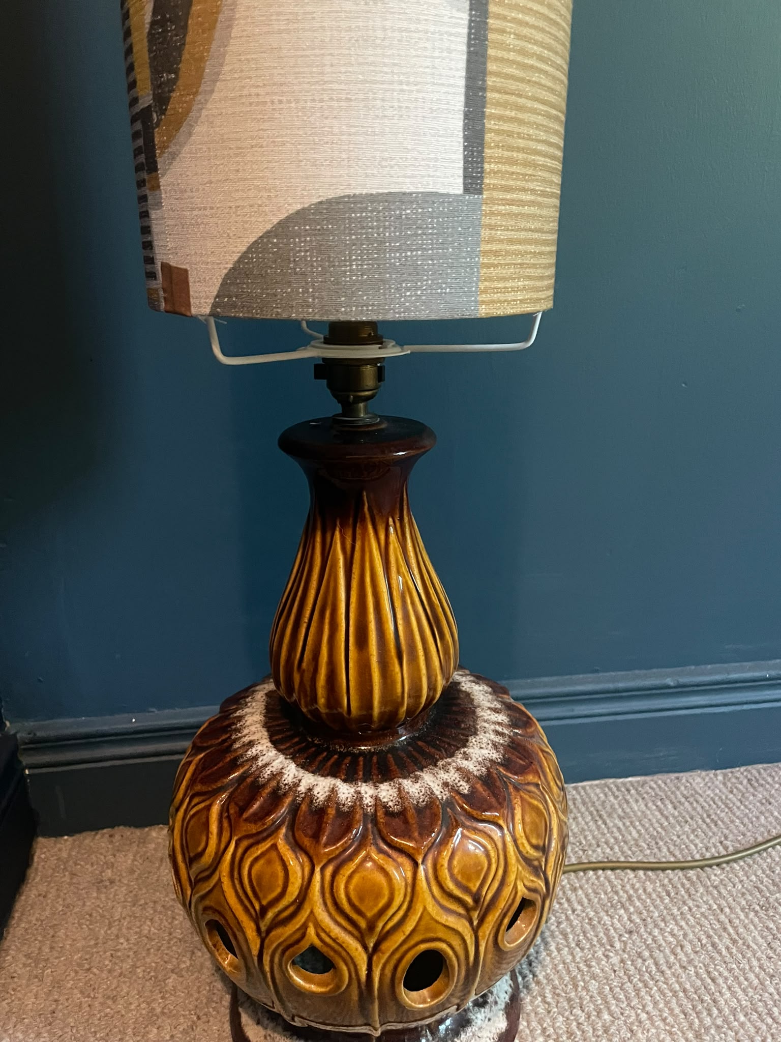large West German Table lamp by Grace & Joy Furniture