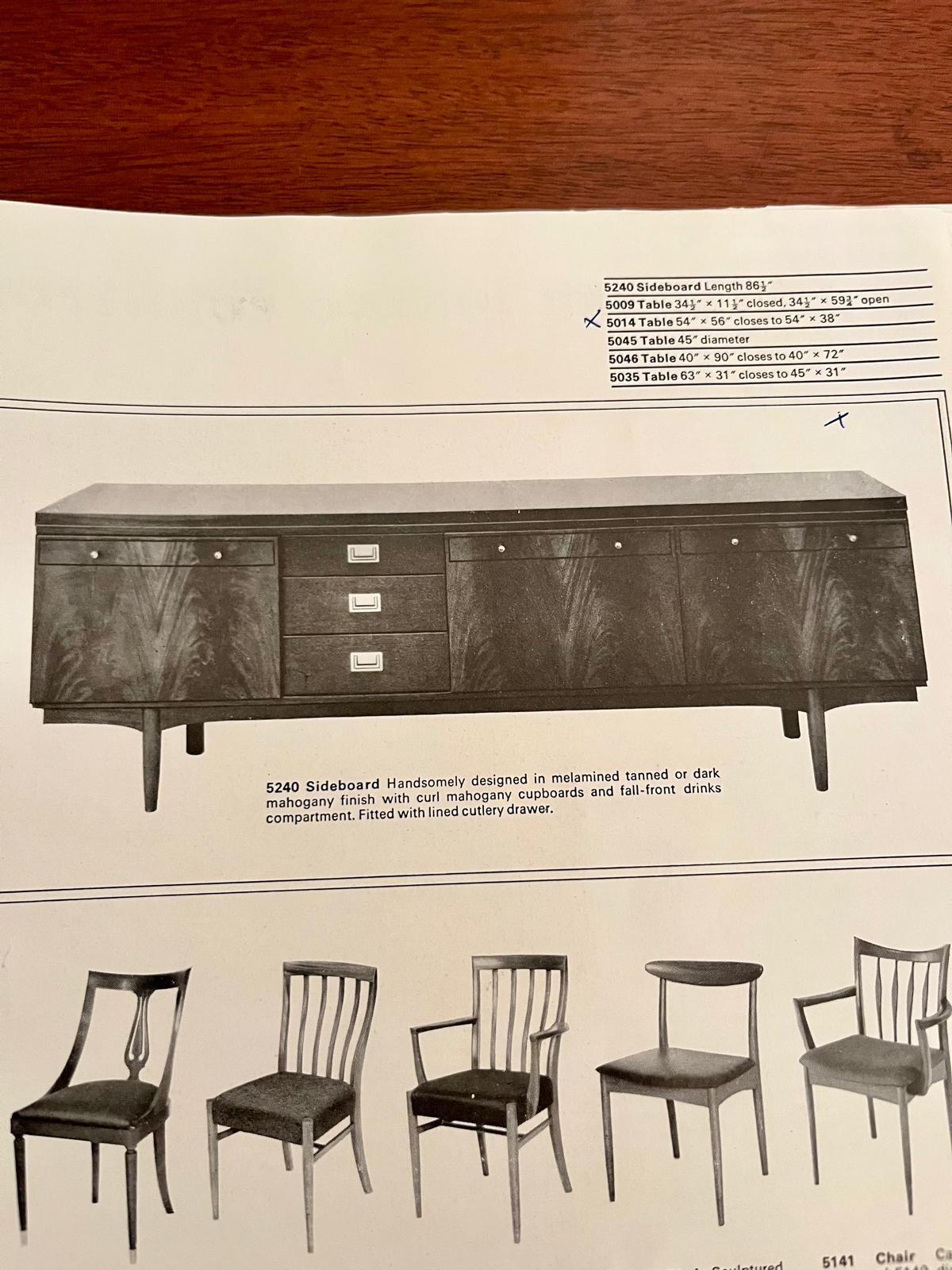 Greaves & Thomas mahogany sideboard