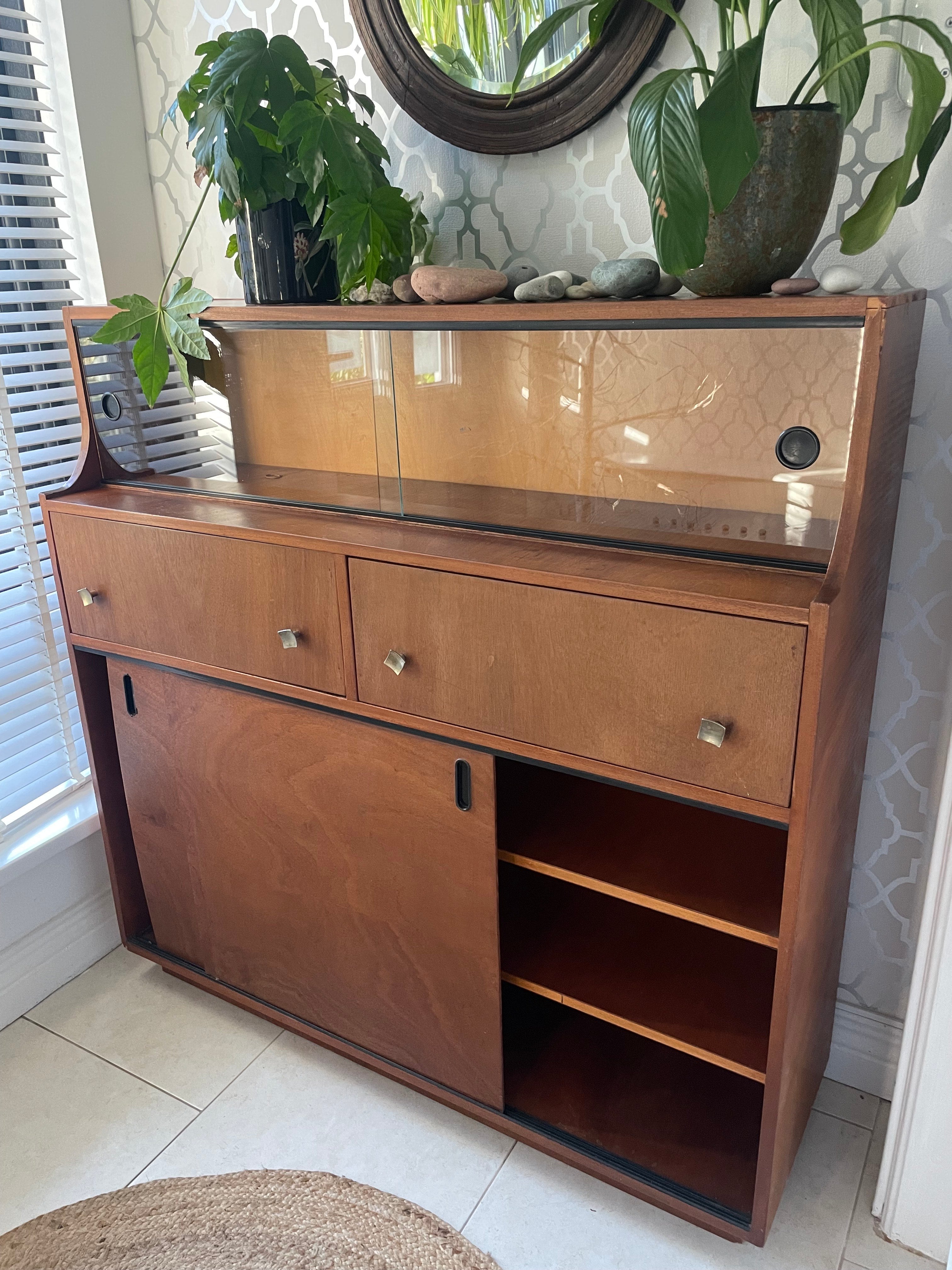 Mid Century modern minimalist display cabinet