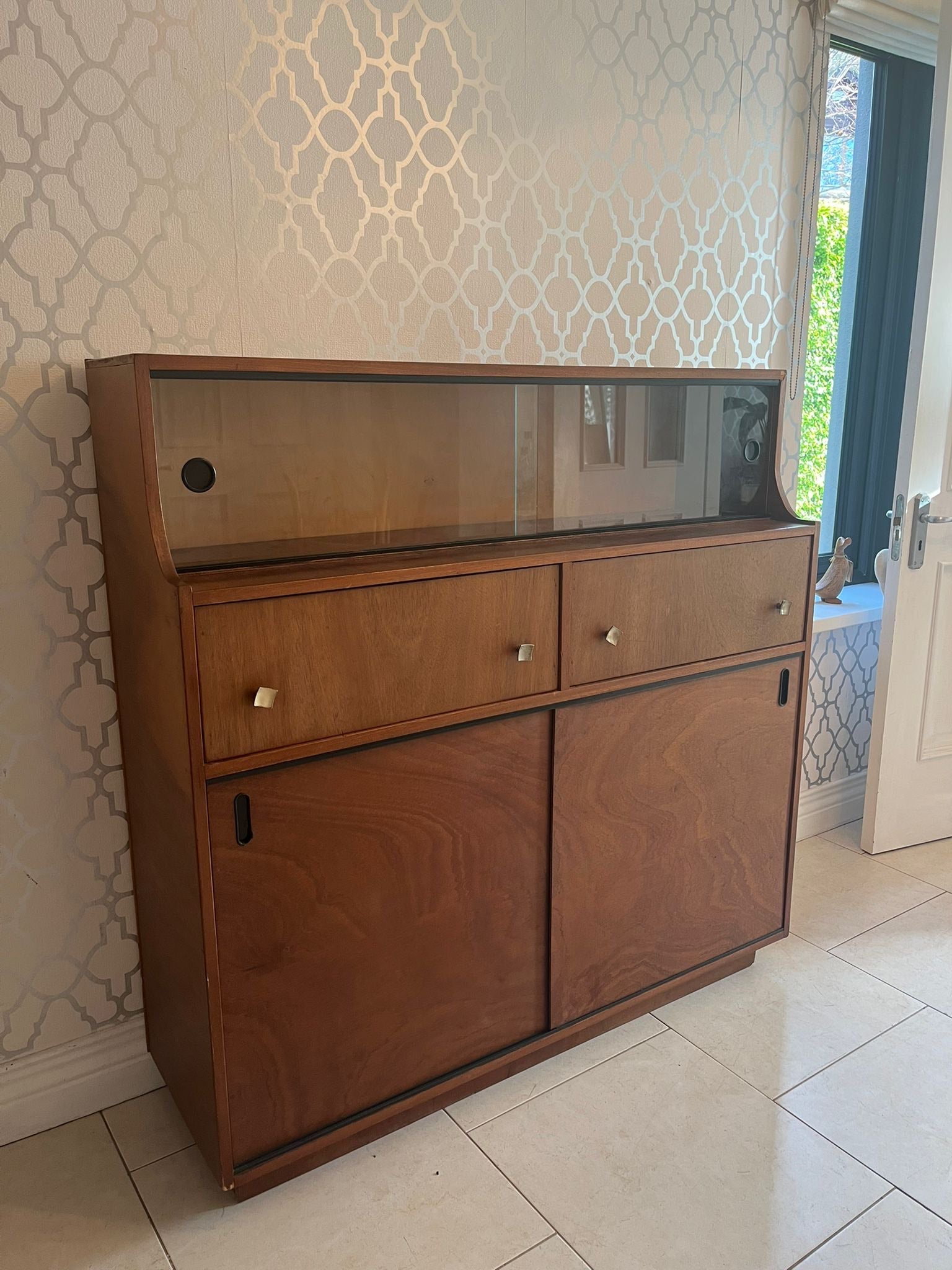 Mid Century modern minimalist display cabinet