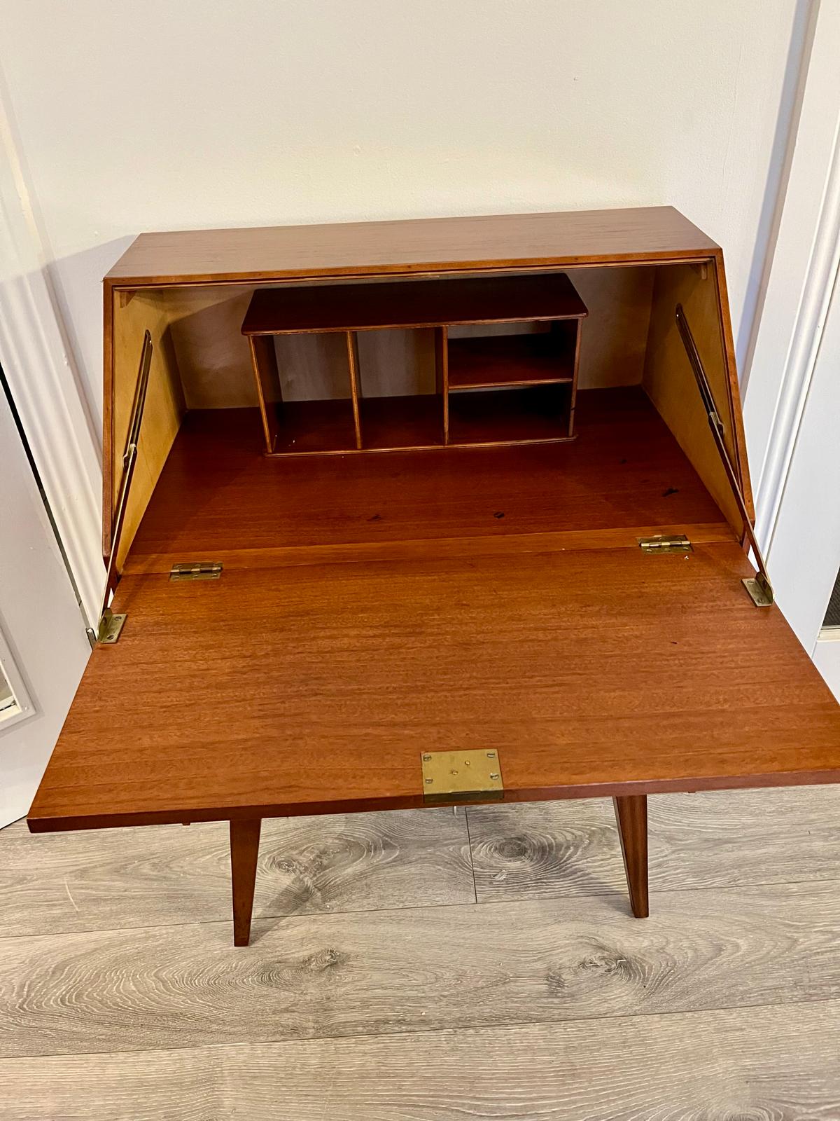 Mid-century modern petite writing bureau