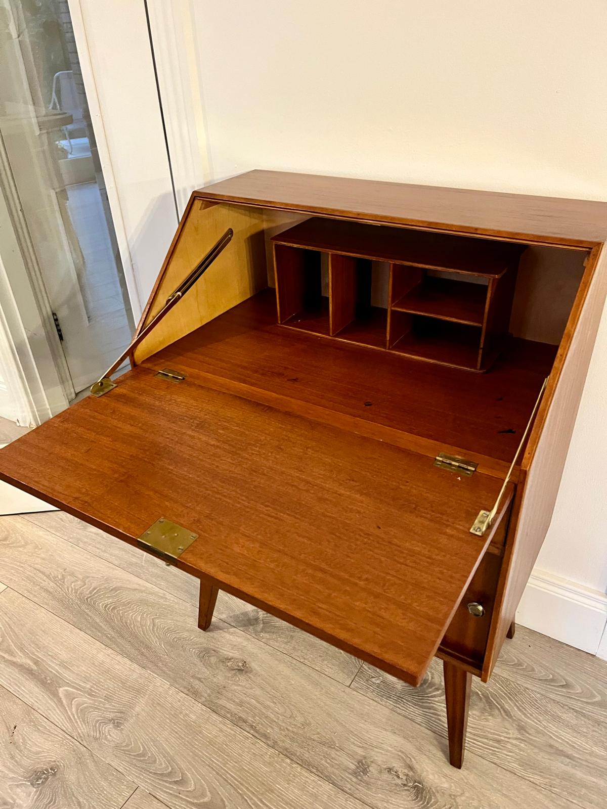 Mid-century modern petite writing bureau
