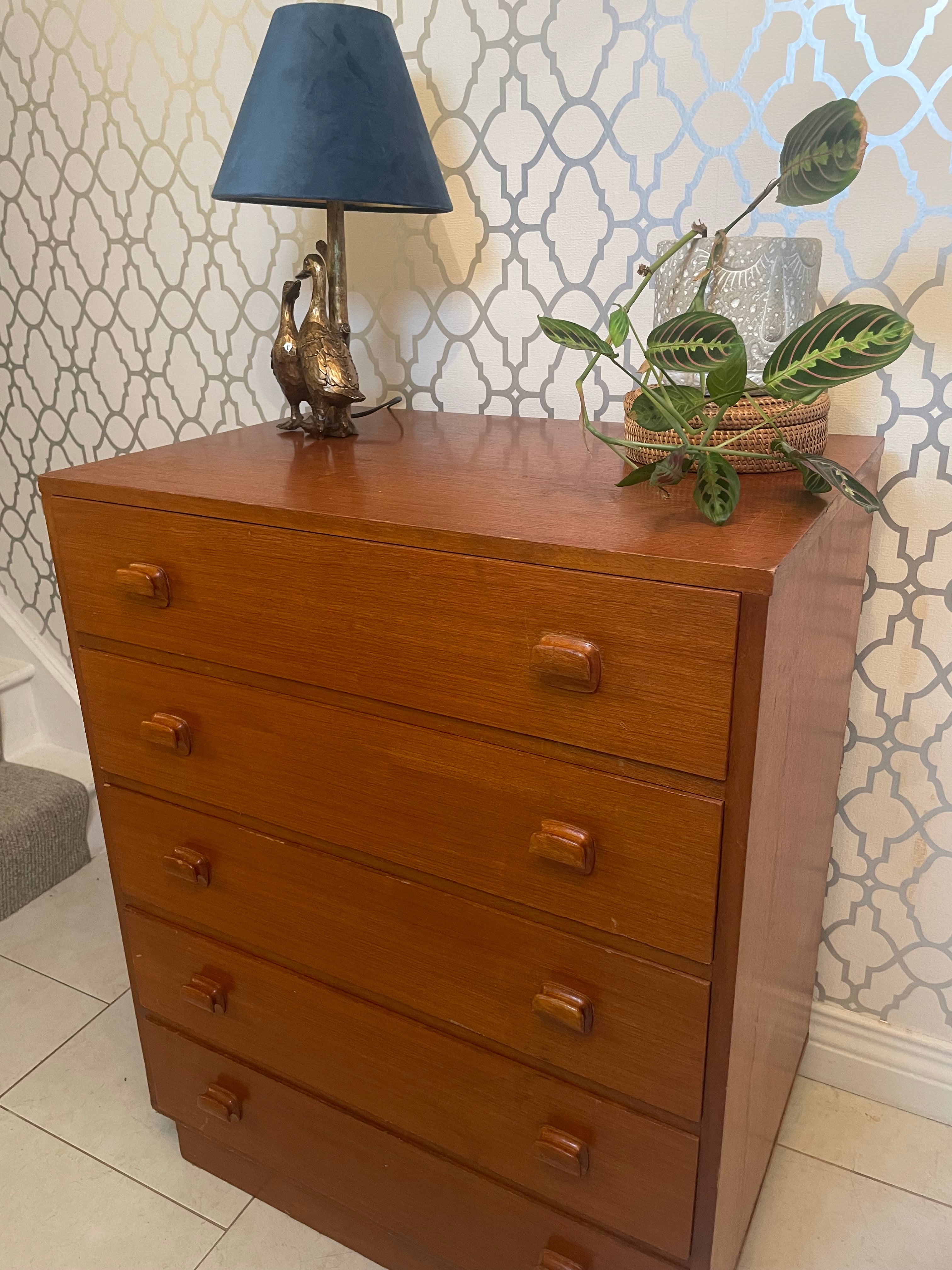 Mid Century Modern teak chest of drawers