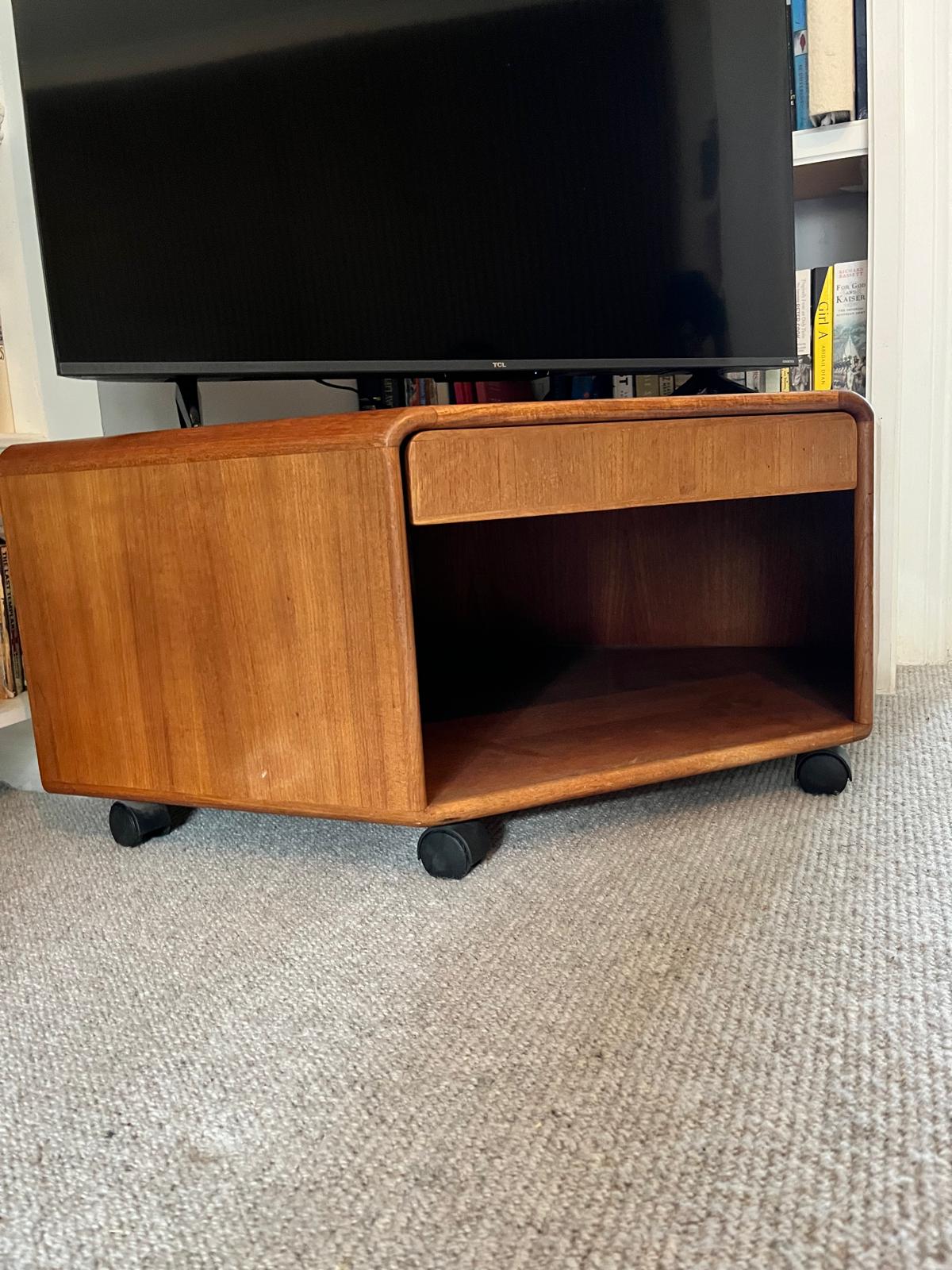 Mid Century teak media unit with hidden drawer
