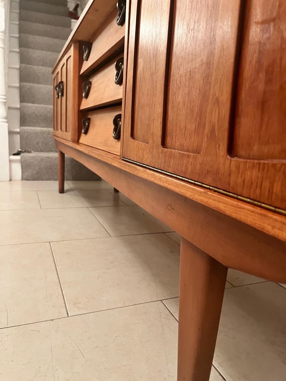 Mid century Danish style modern teak sideboard by Beautility