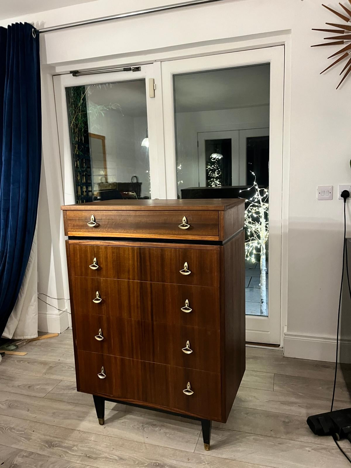 Restored Mid-century tru-style tallboy chest