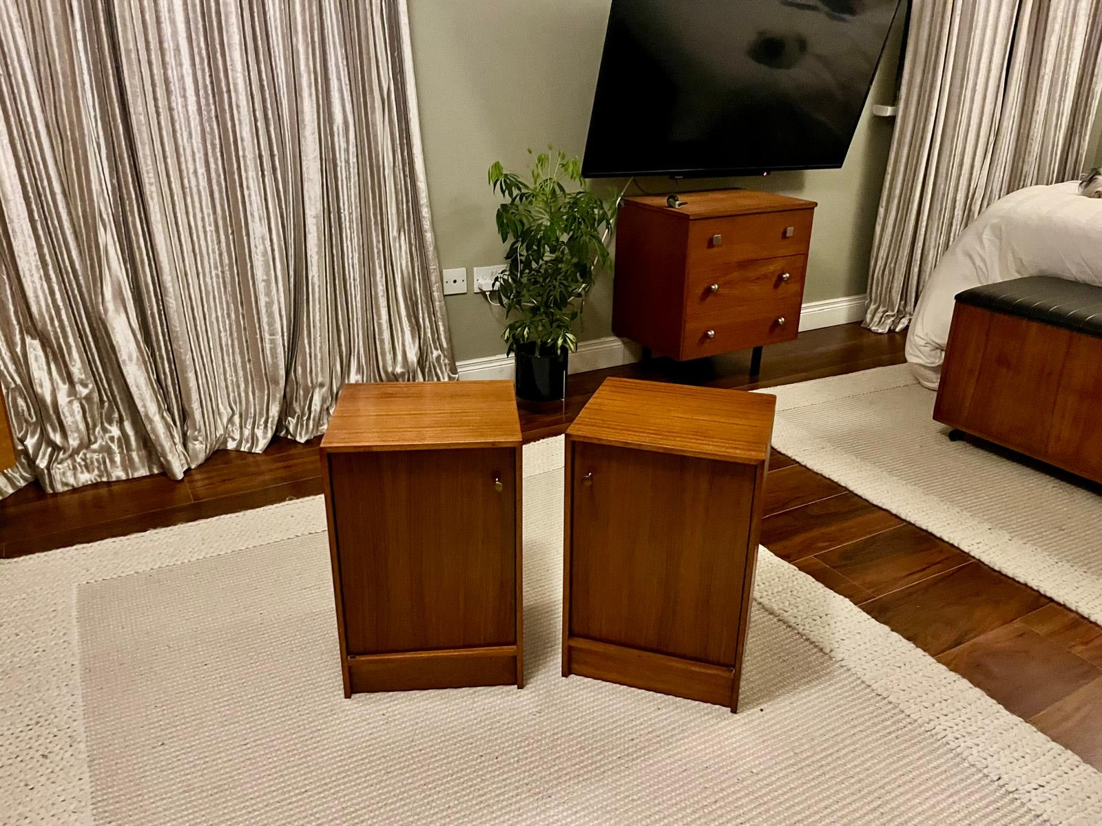 Pair of Mid century bedside cabinets by Uniflex