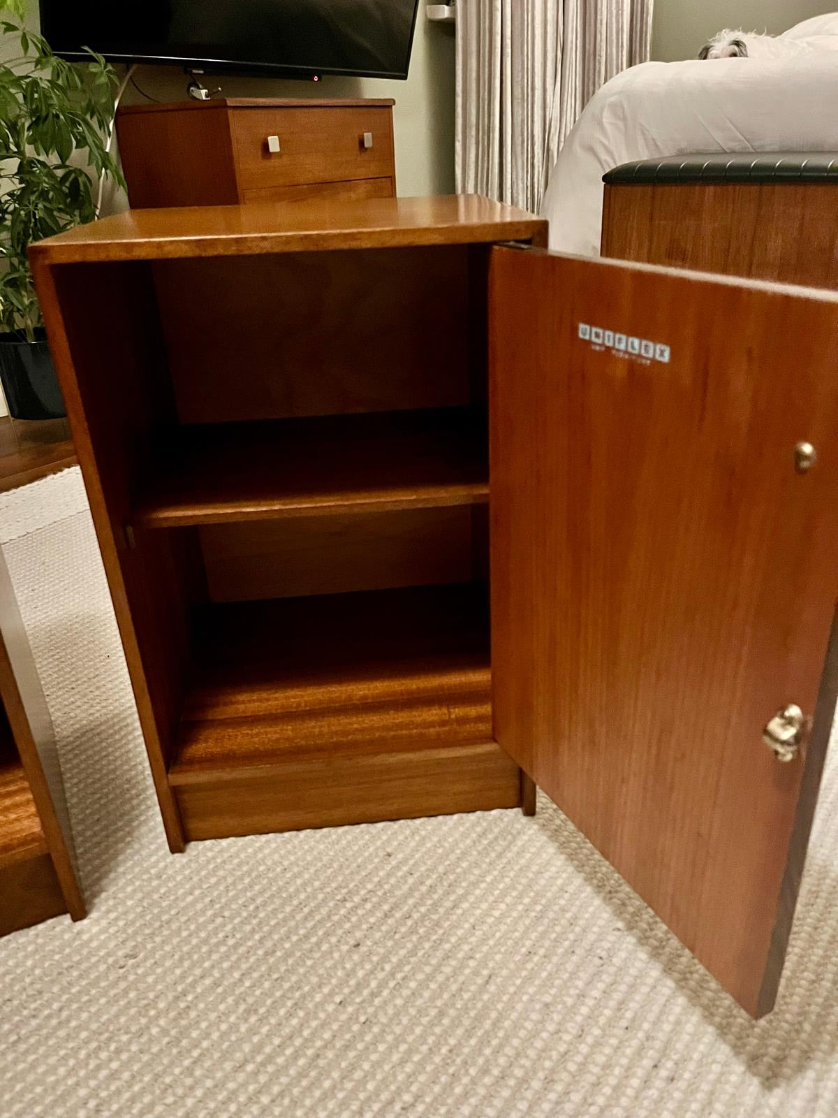 Pair of Mid century bedside cabinets by Uniflex