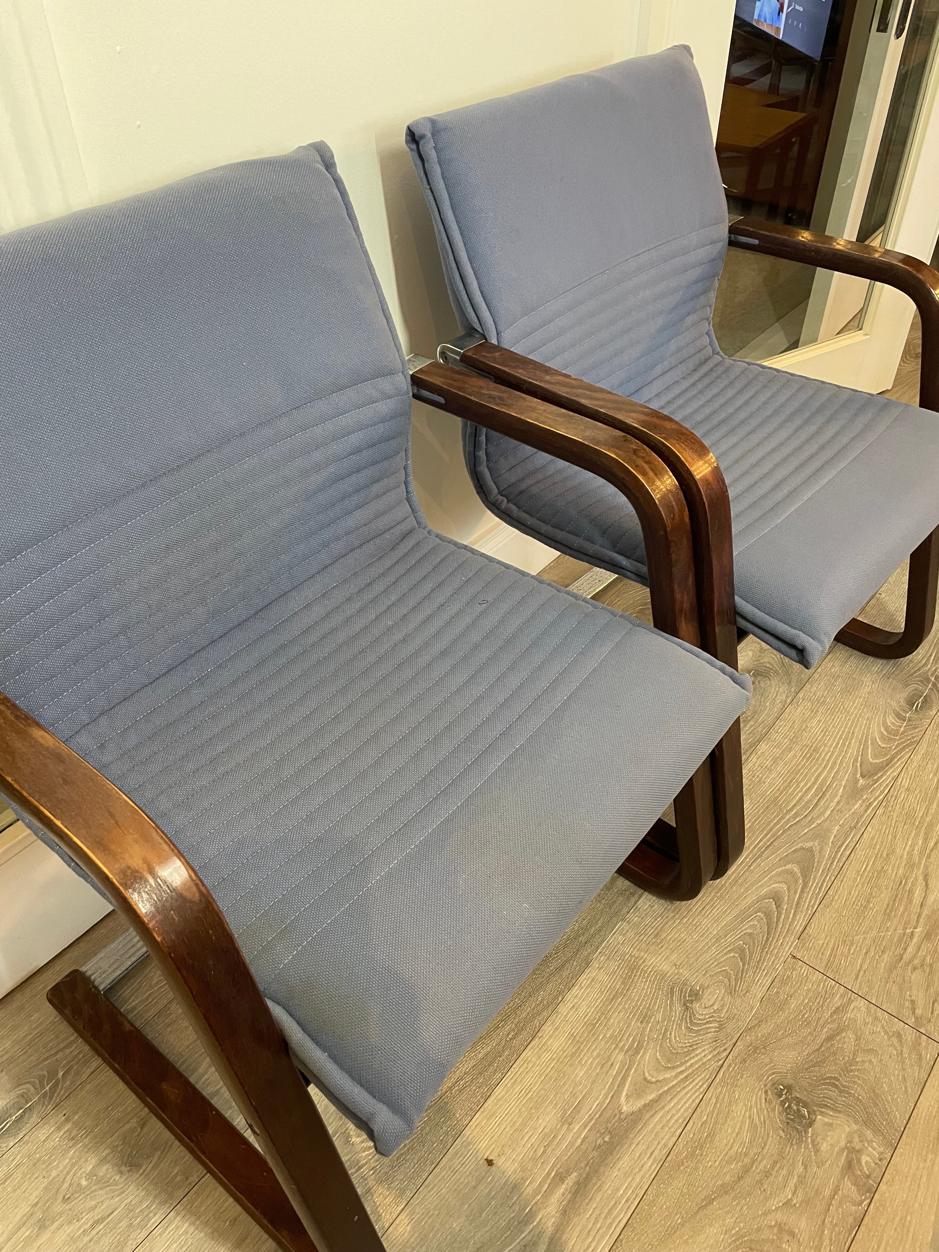 Pair of Wikhahn West German cantilever chairs