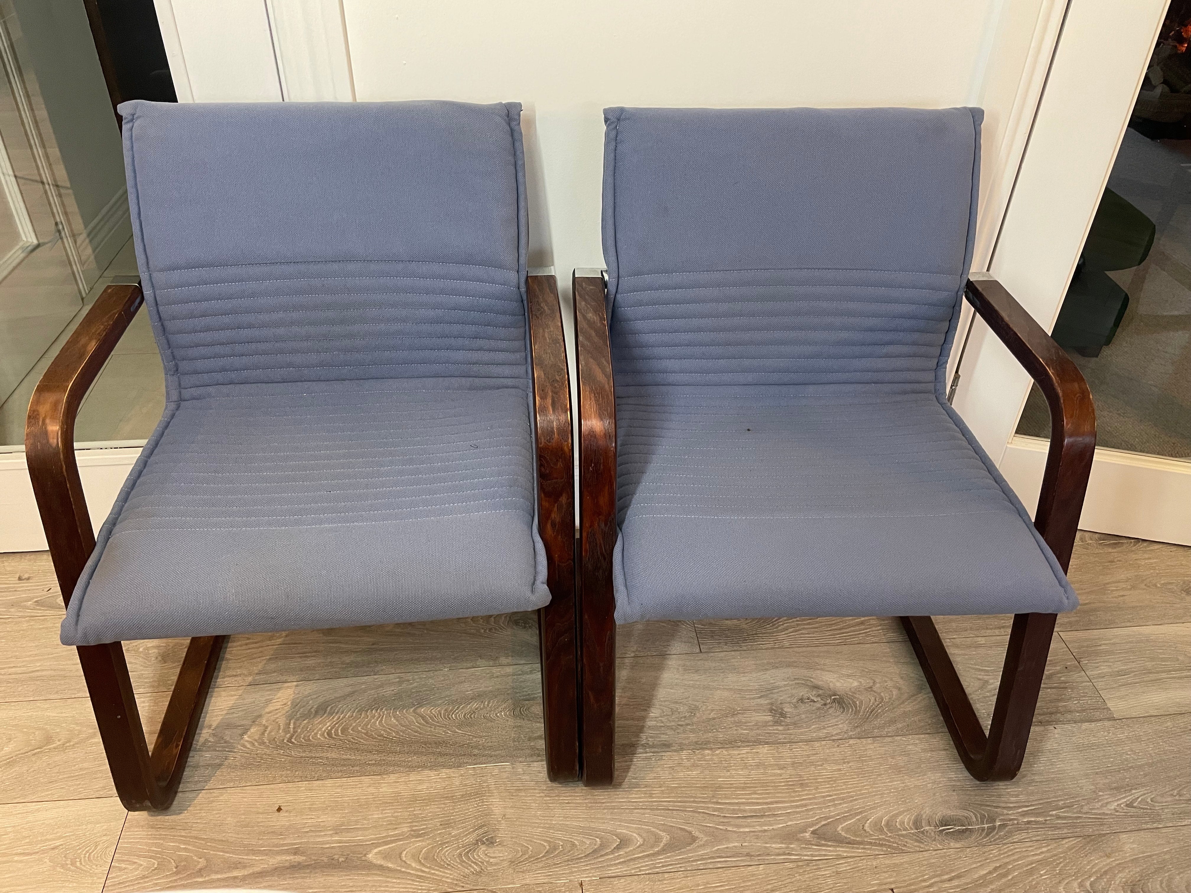 Pair of Wikhahn West German cantilever chairs
