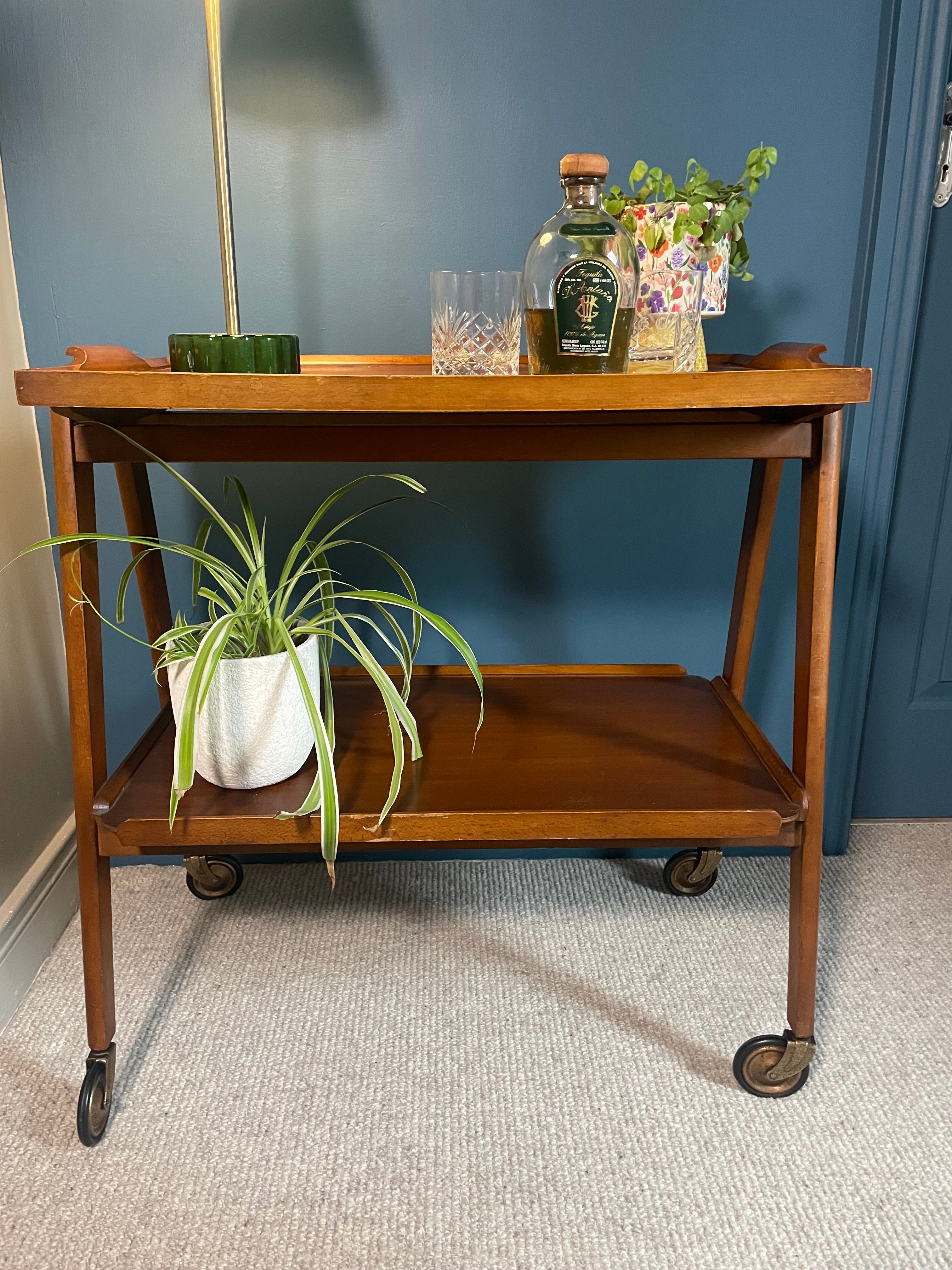 Mid century Remploy two tier side trolley
