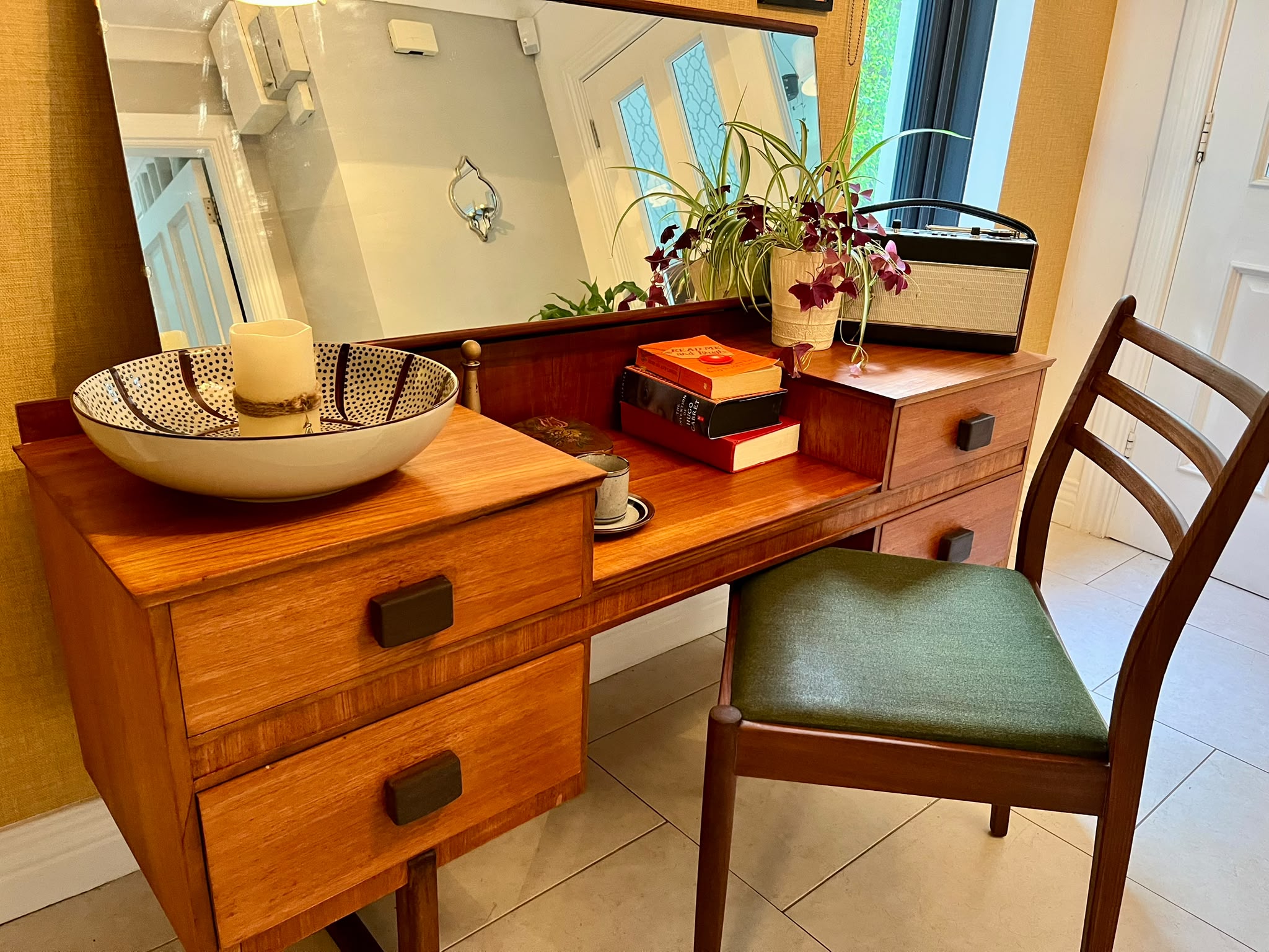 Restored retro dressing table with mirror by Grace & Joy Furniture