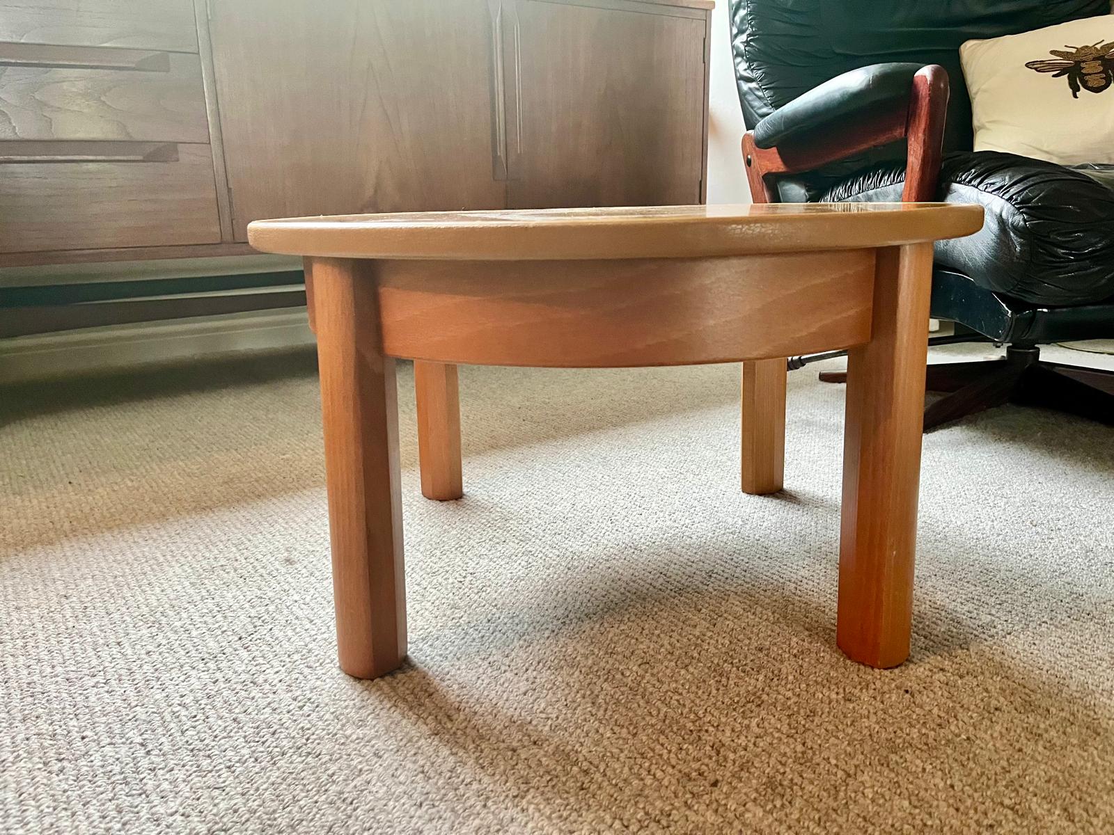 A Small Teak & Beech Coffee Table by Parker Knoll