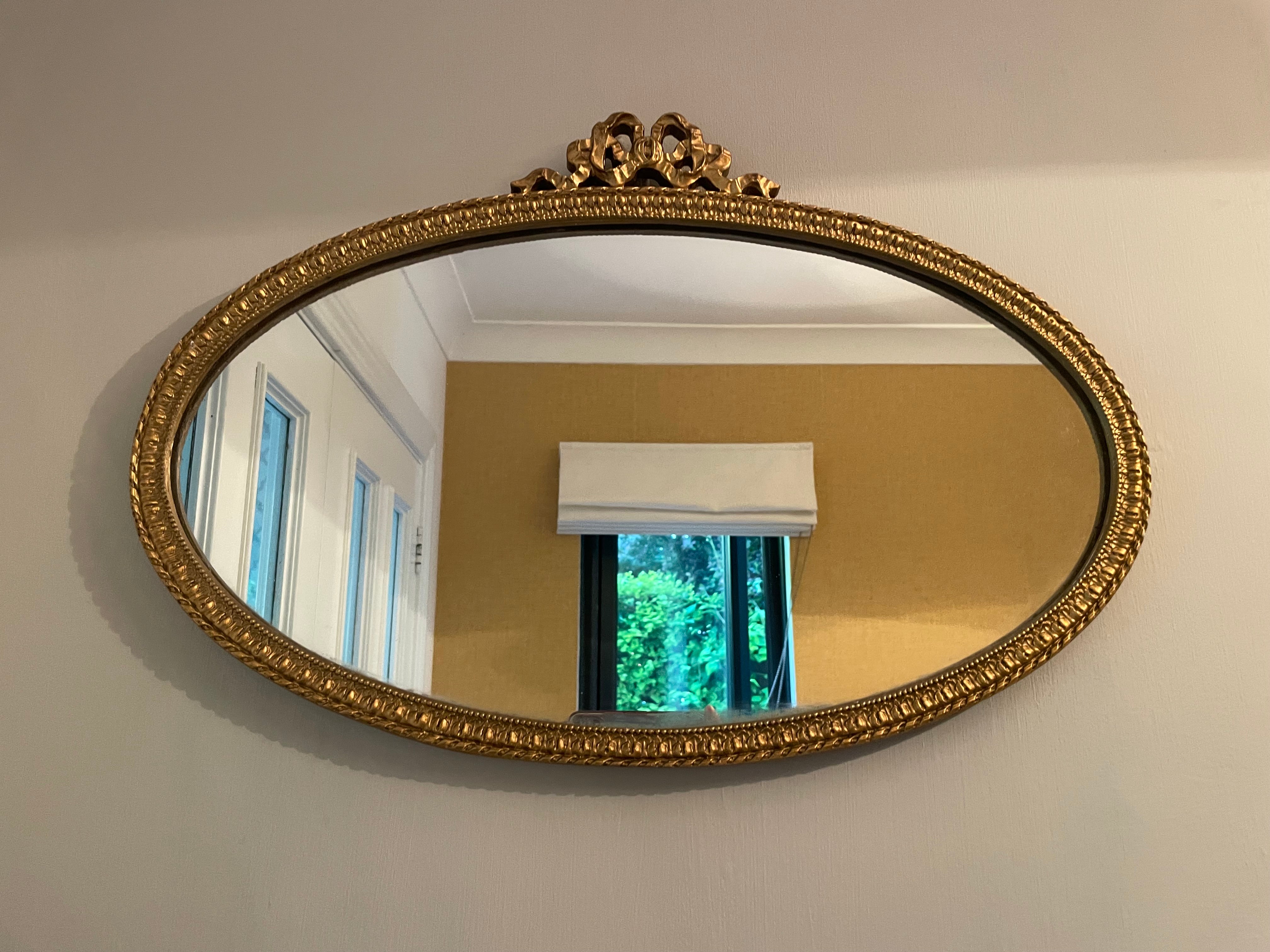 Vintage bow top mirror by Grace & Joy Furniture