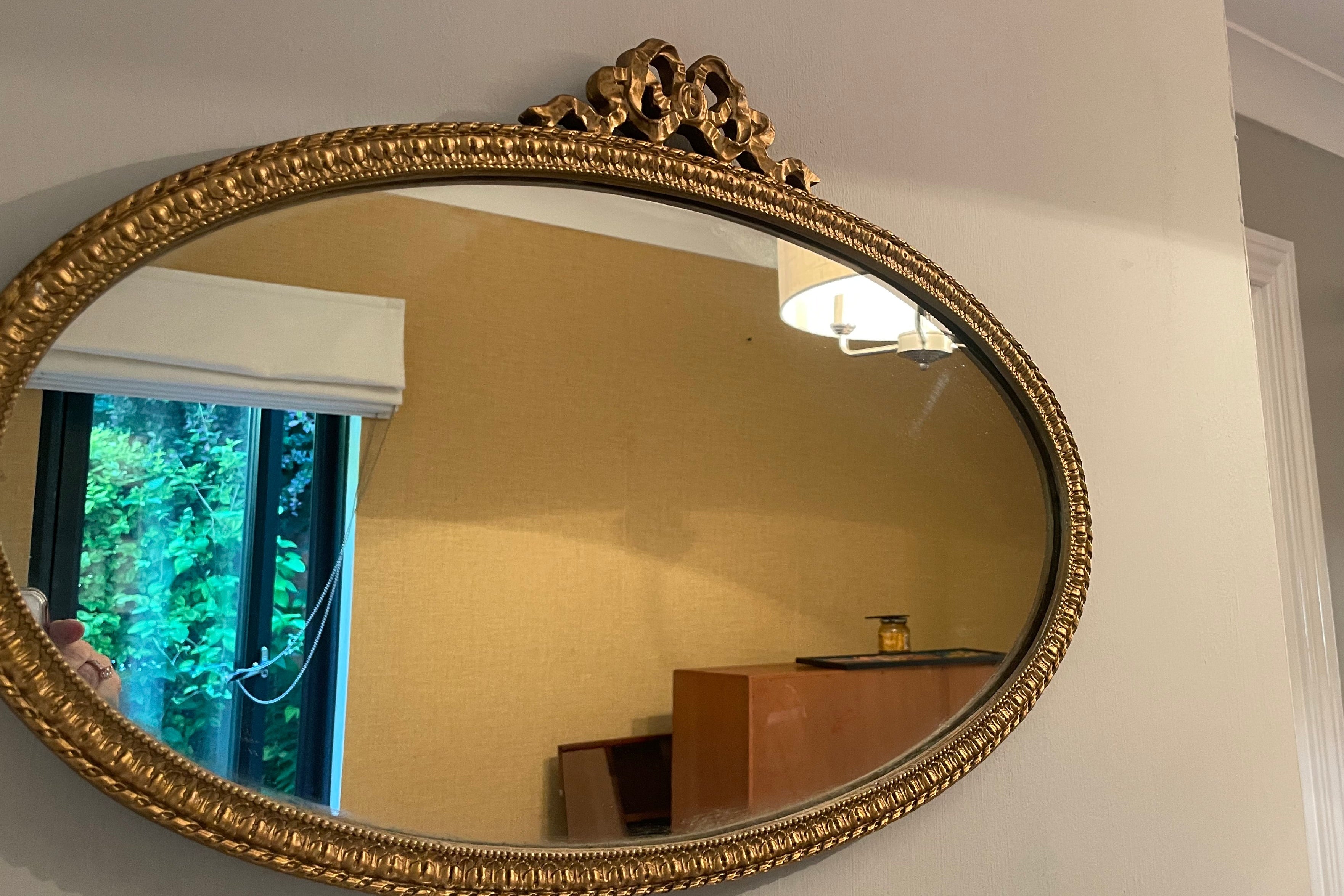Vintage bow top mirror by Grace & Joy Furniture