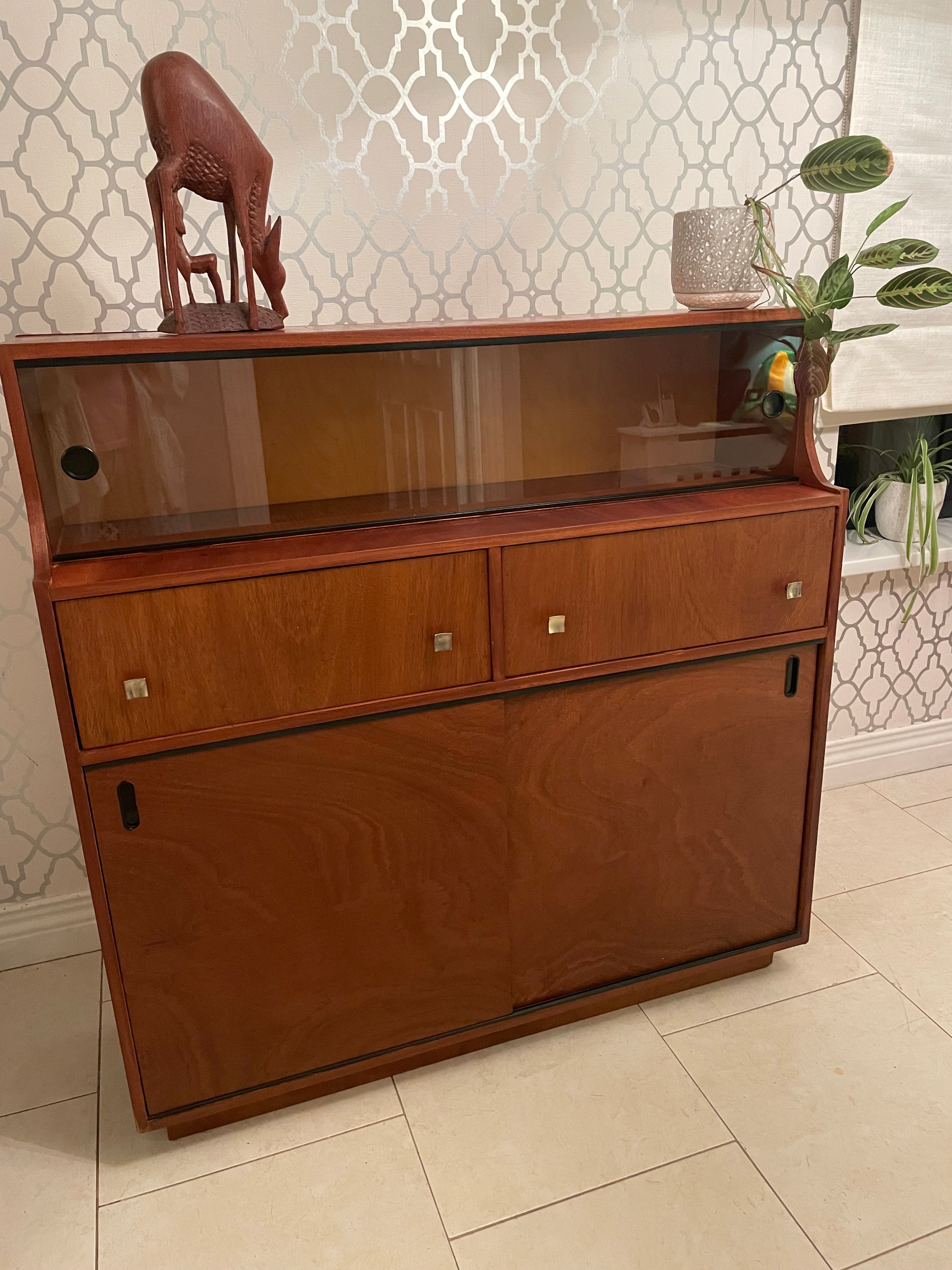 Mid Century modern minimalist display cabinet
