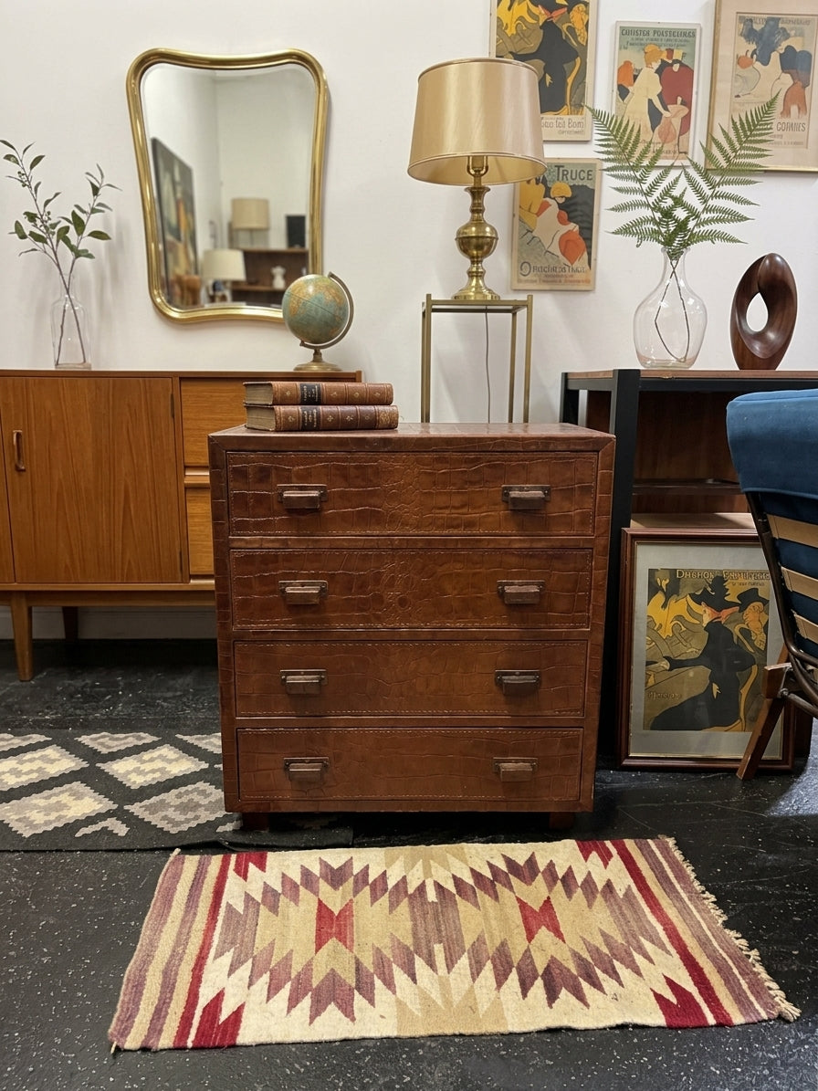Vintage crocodile chest