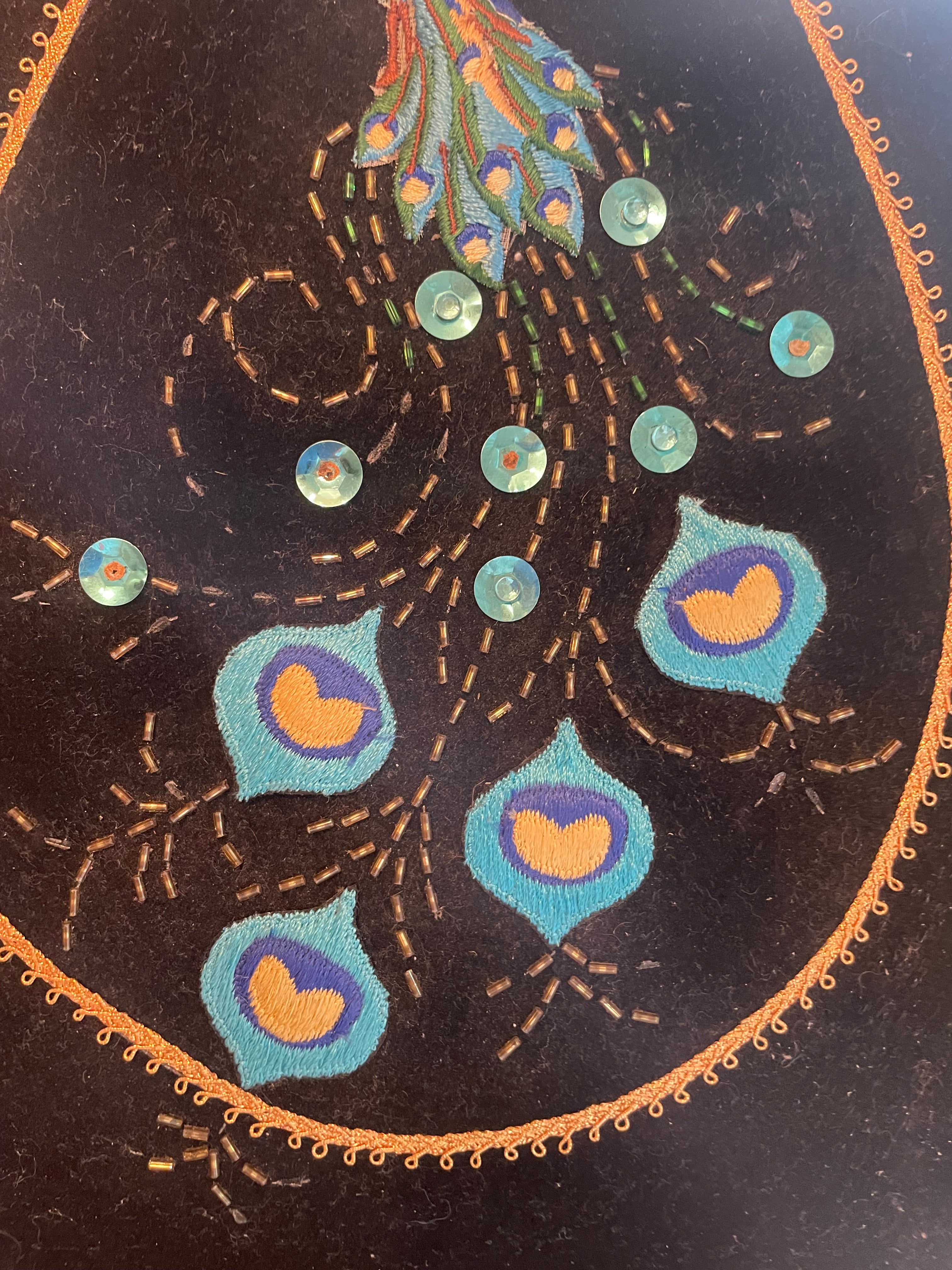 Vintage 1970's velvet wall hanging by Grace & Joy Furniture