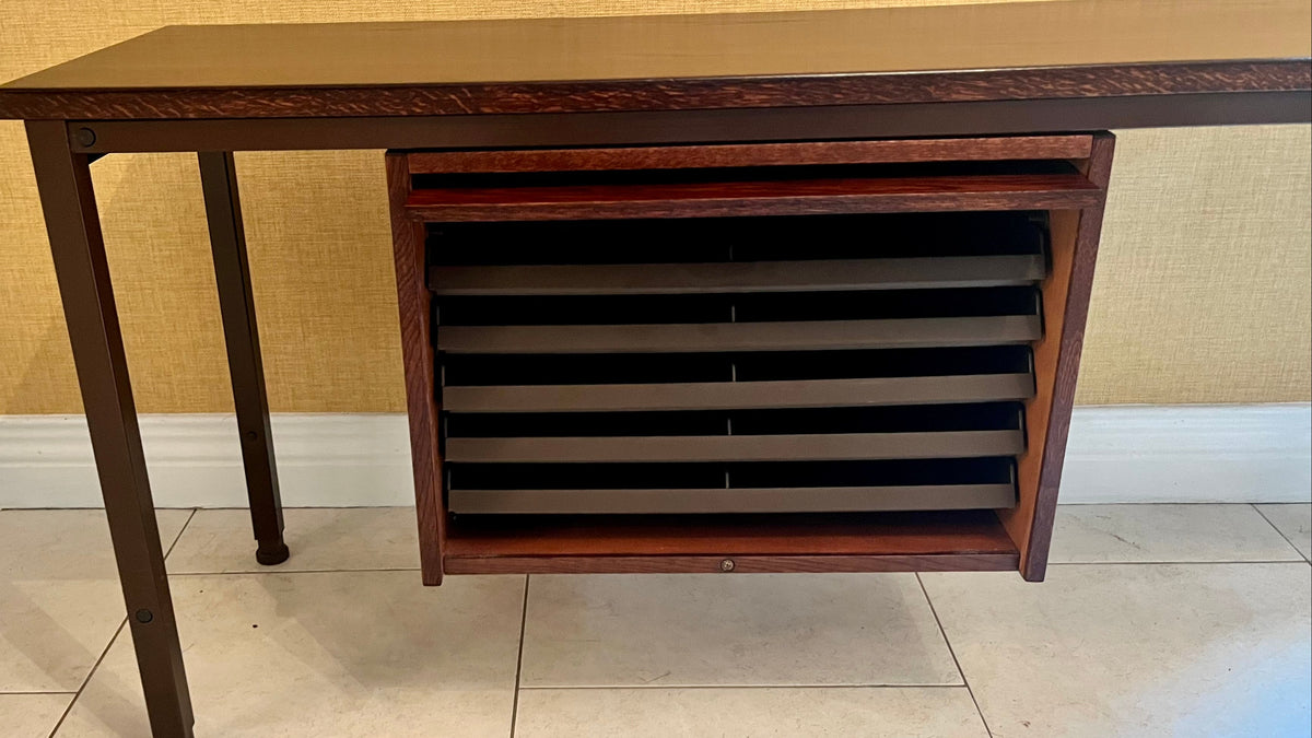 Rare rosewood grain bondo gravesen Vintage writing desk with adjustable height by Grace & Joy Furniture