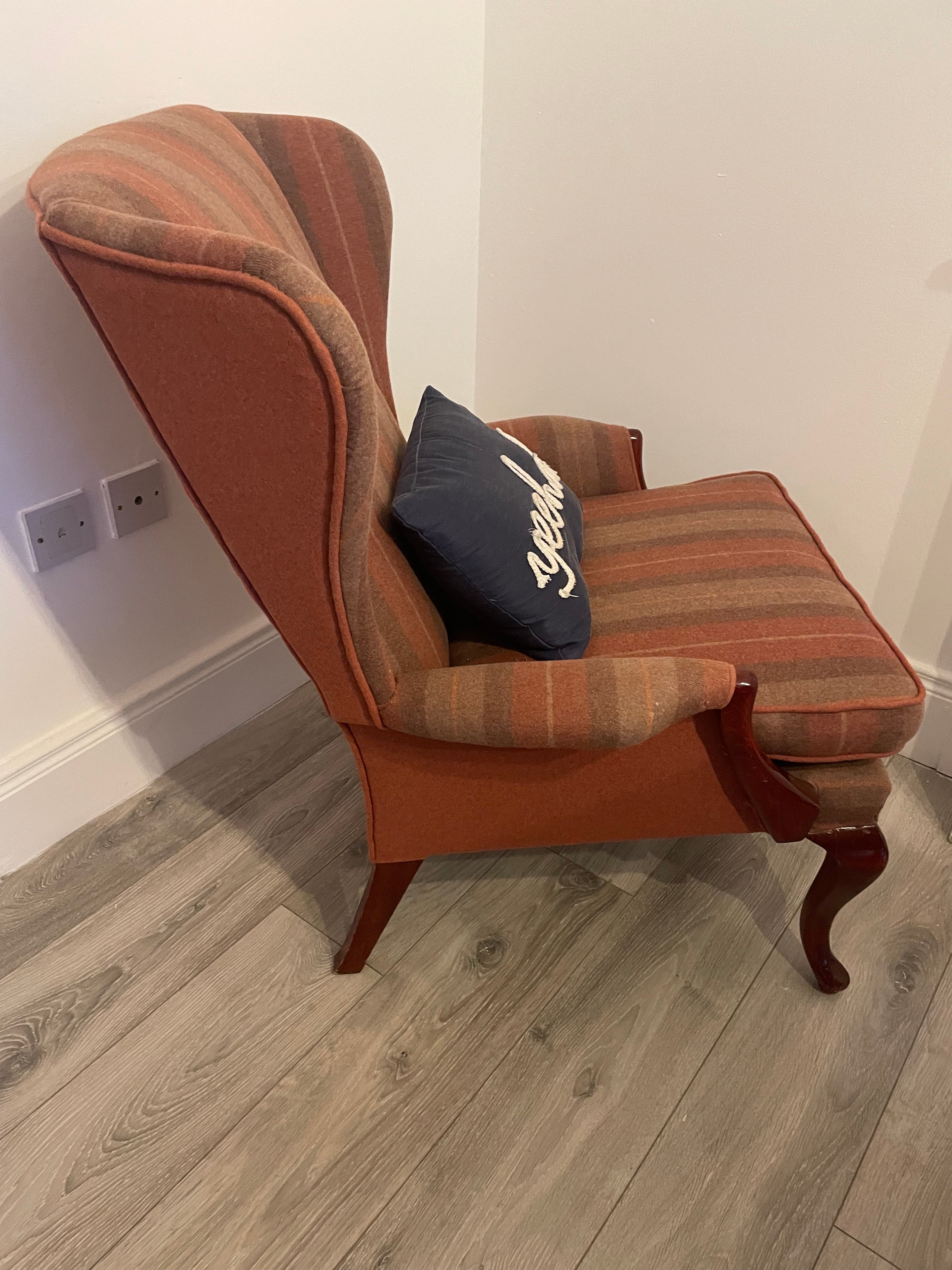 Classic style wingback armchair