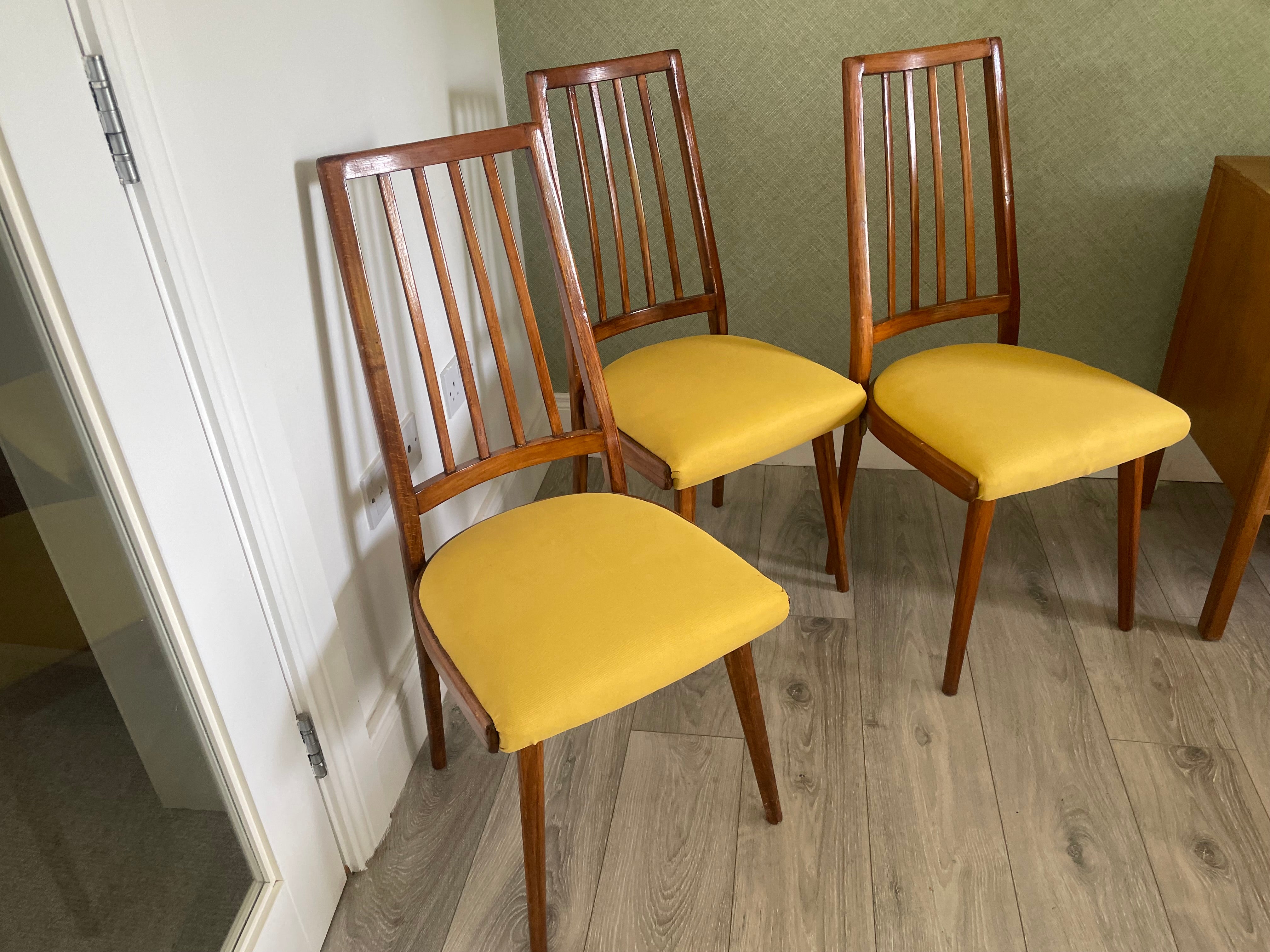 Four reupholstered Czech Dining Chairs
