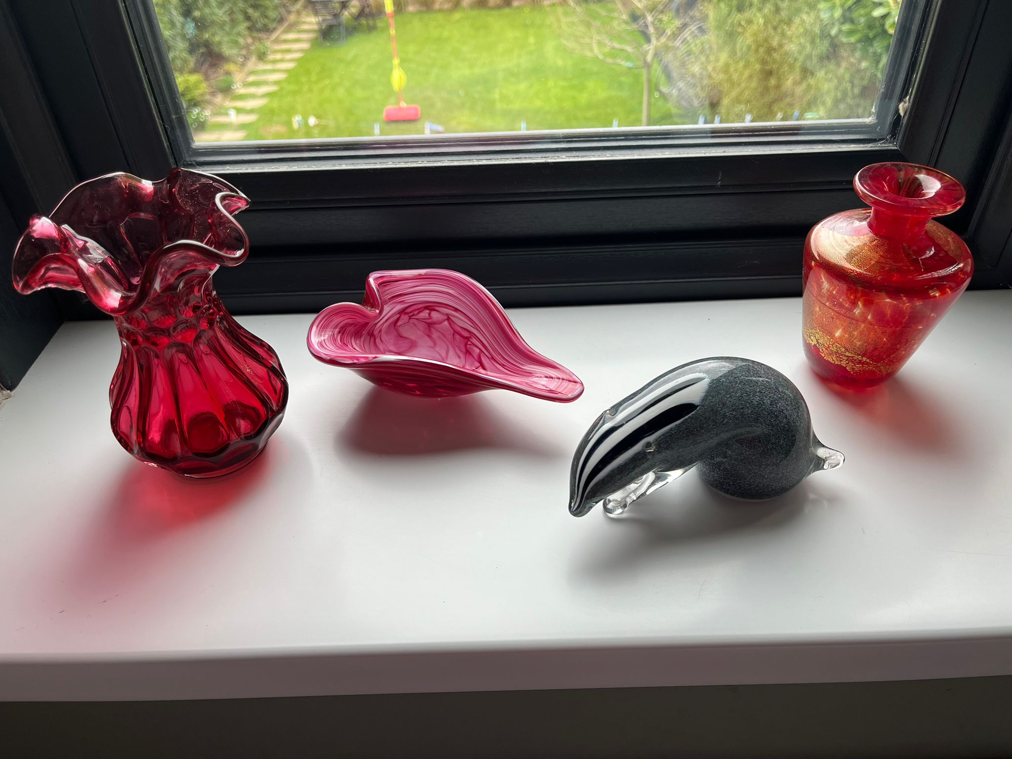 4pc of Vintage Art Glass including Mdina vase
