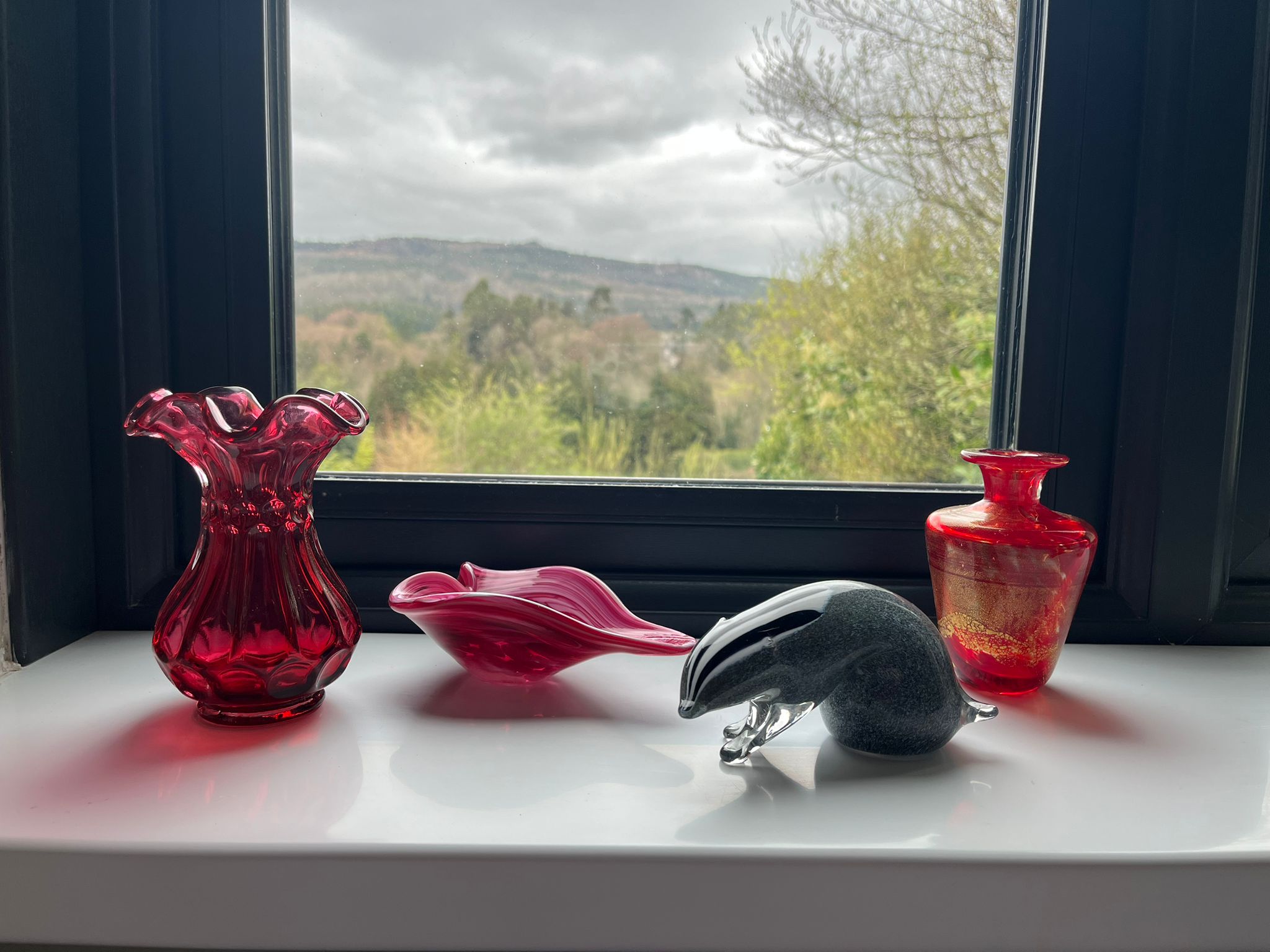 4pc of Vintage Art Glass including Mdina vase