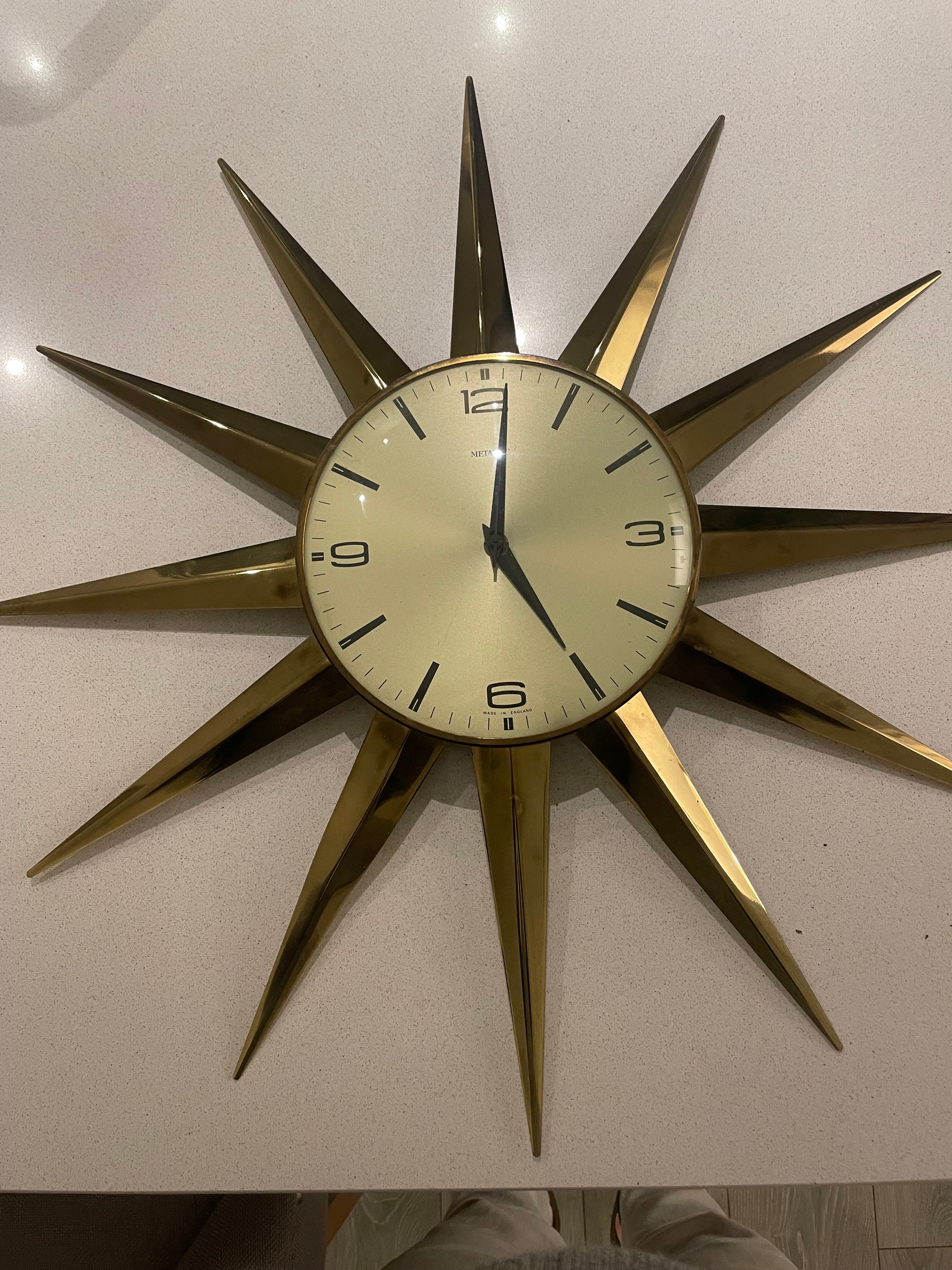Mid-century Metamec Wall Clock