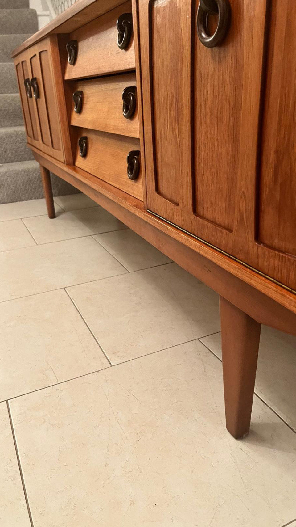 Mid century Danish style modern teak sideboard by Beautility