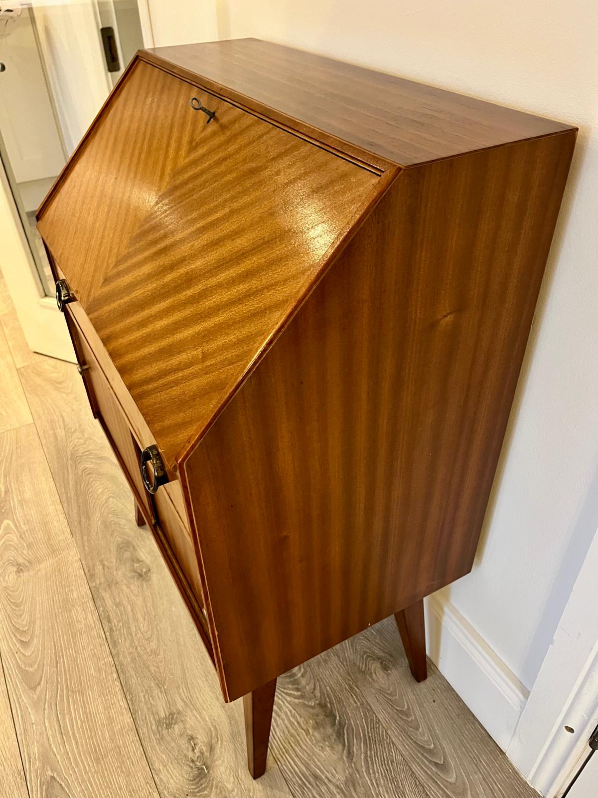 Mid-century modern petite writing bureau