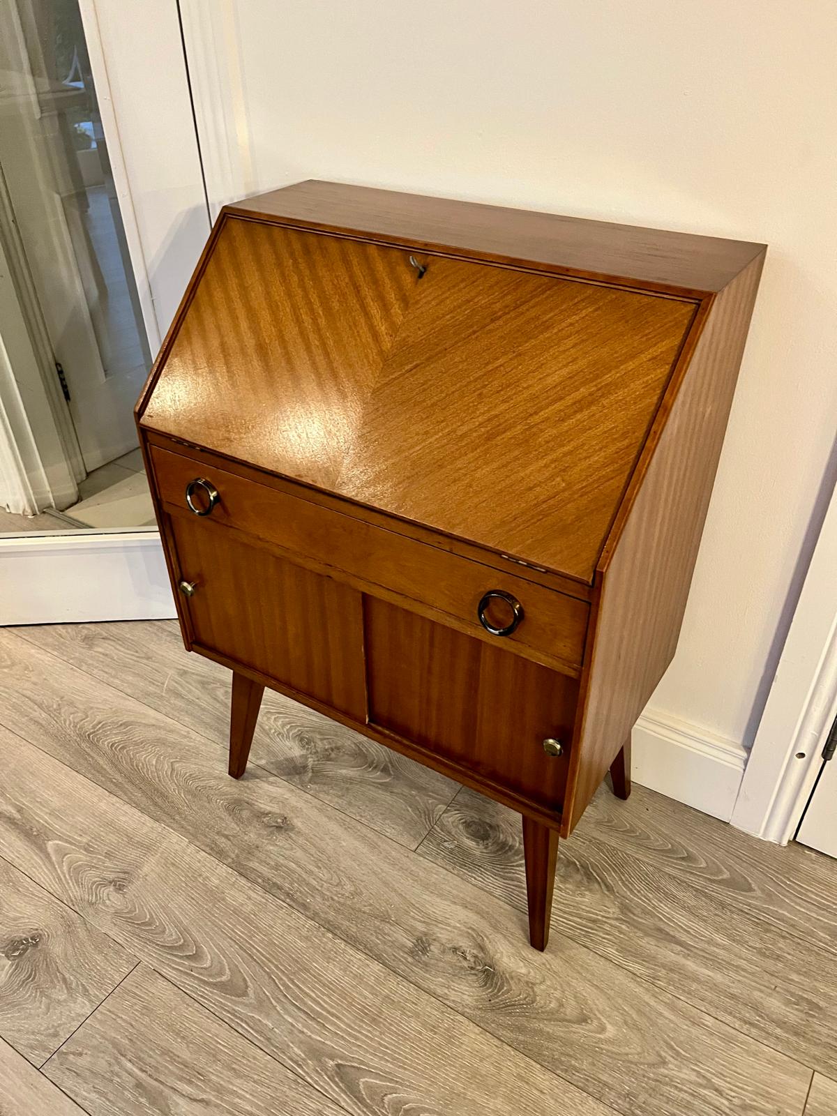 Mid-century modern petite writing bureau