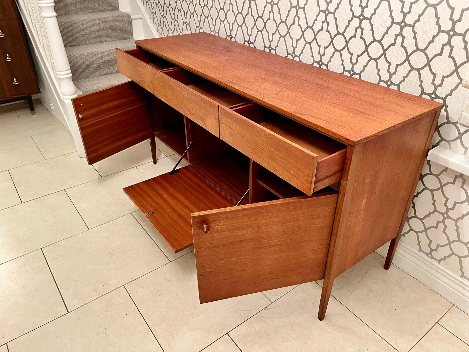 Restored mid century teak sideboard