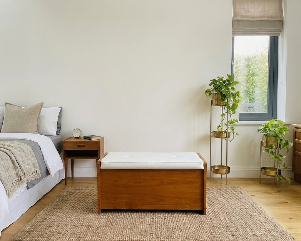 Mid century teak blanket box - Grace and joy Furniture