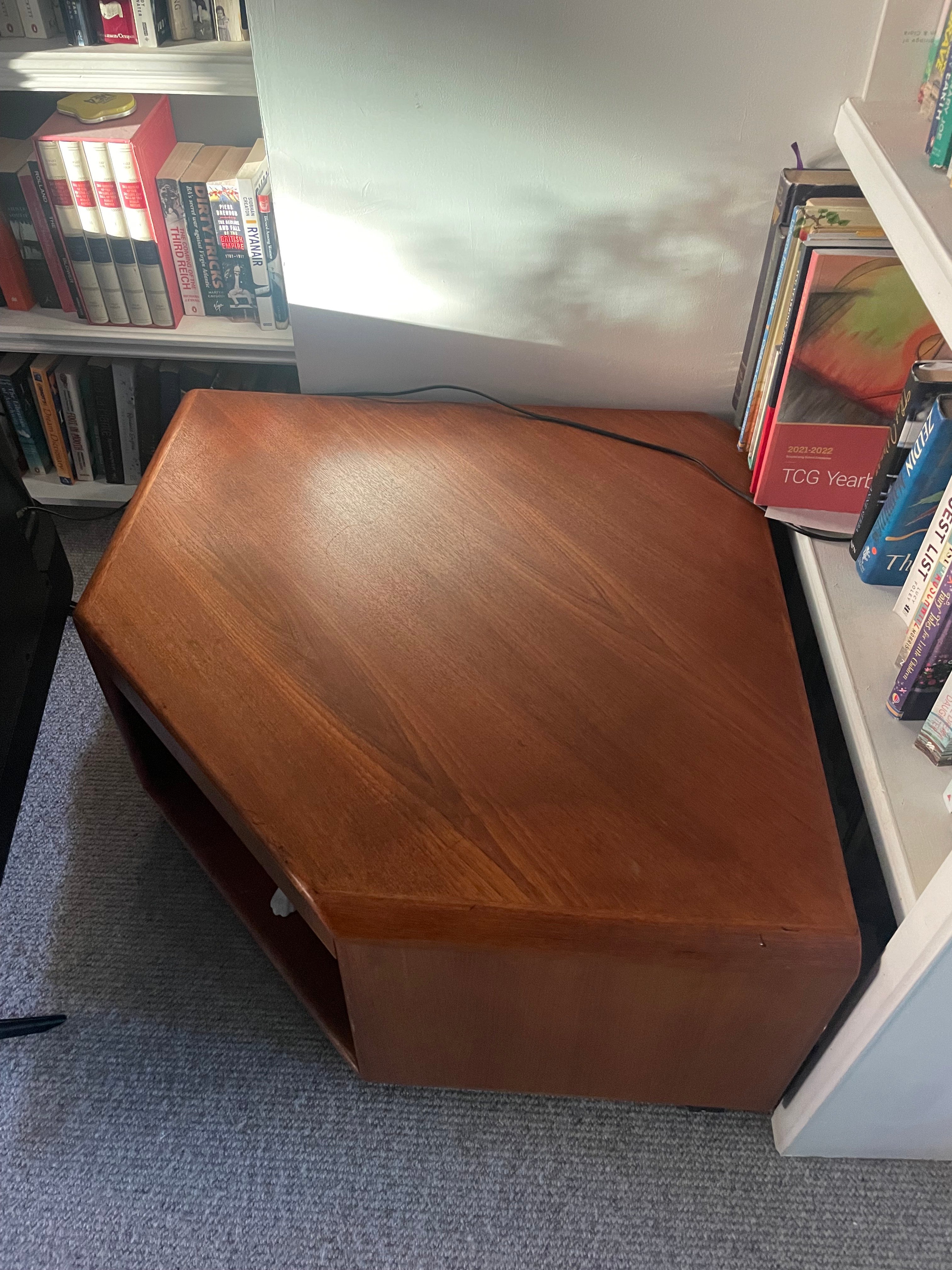 Mid Century teak media unit with hidden drawer