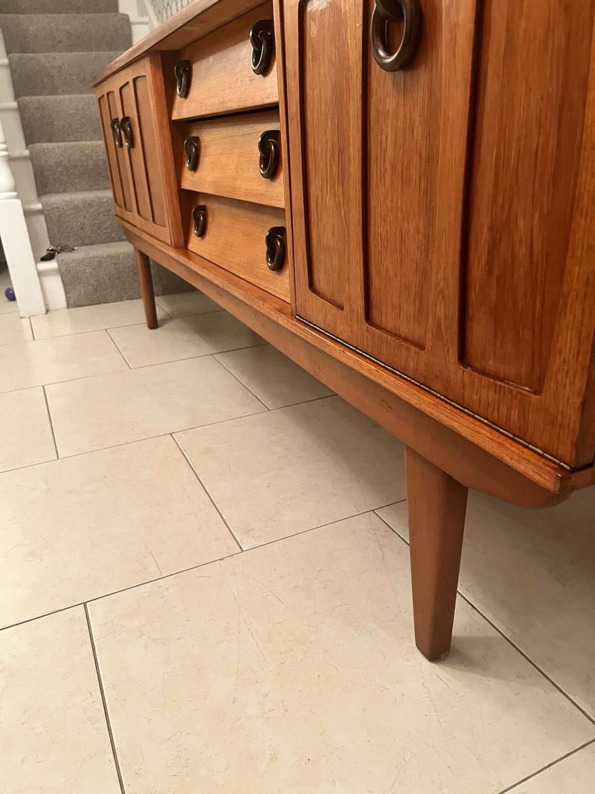 Mid century Danish style modern teak sideboard by Beautility