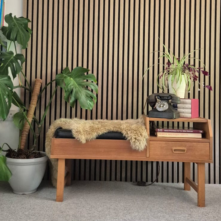 mid century teak telephone desk by Grace & Joy Furniture