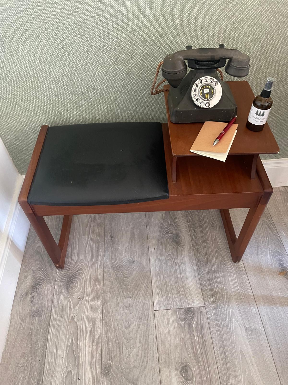 Mid century teak telephone table by Grace & Joy Furniture