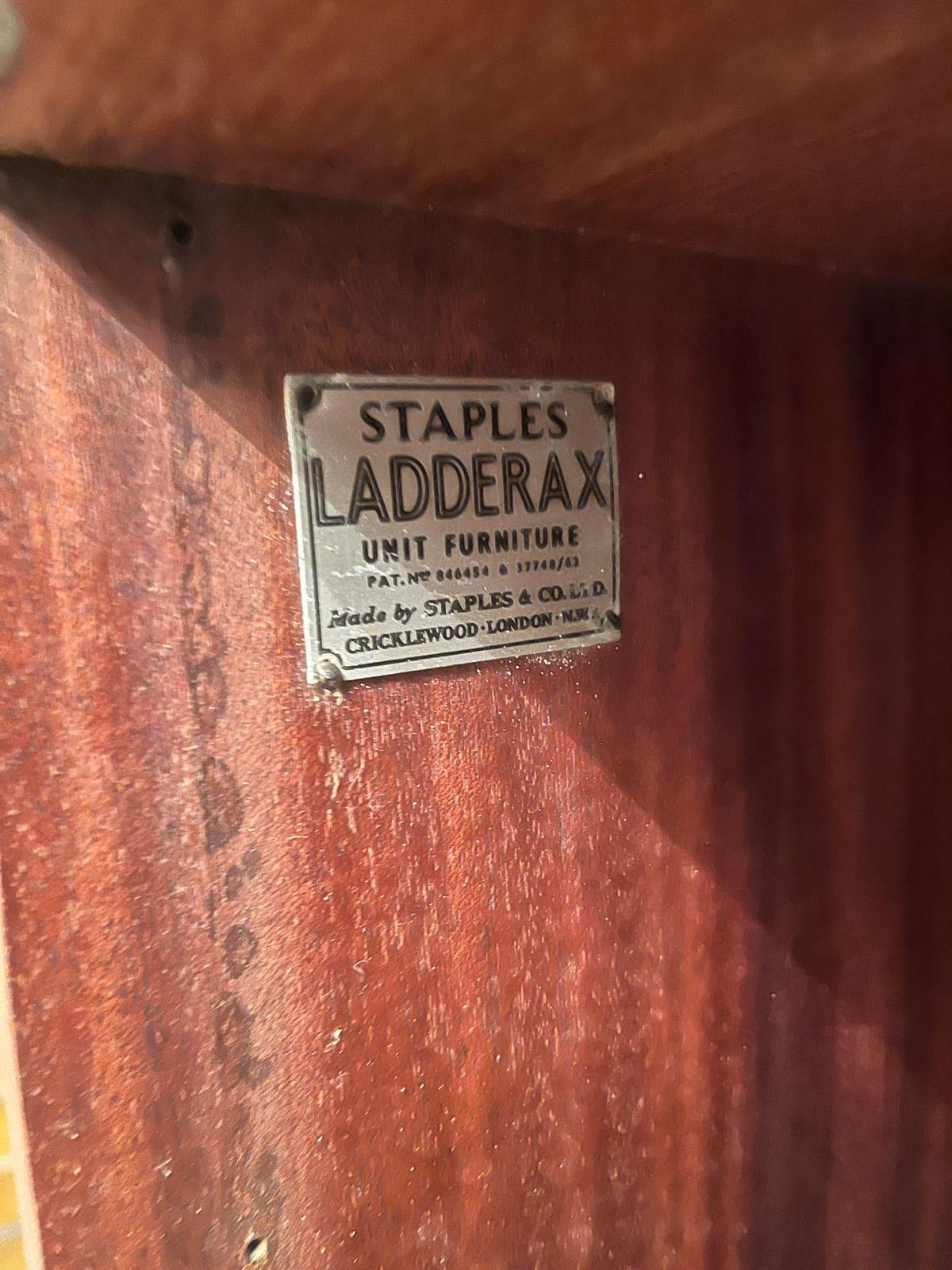 Three Bay Mid century Staples Ladderax shelving system