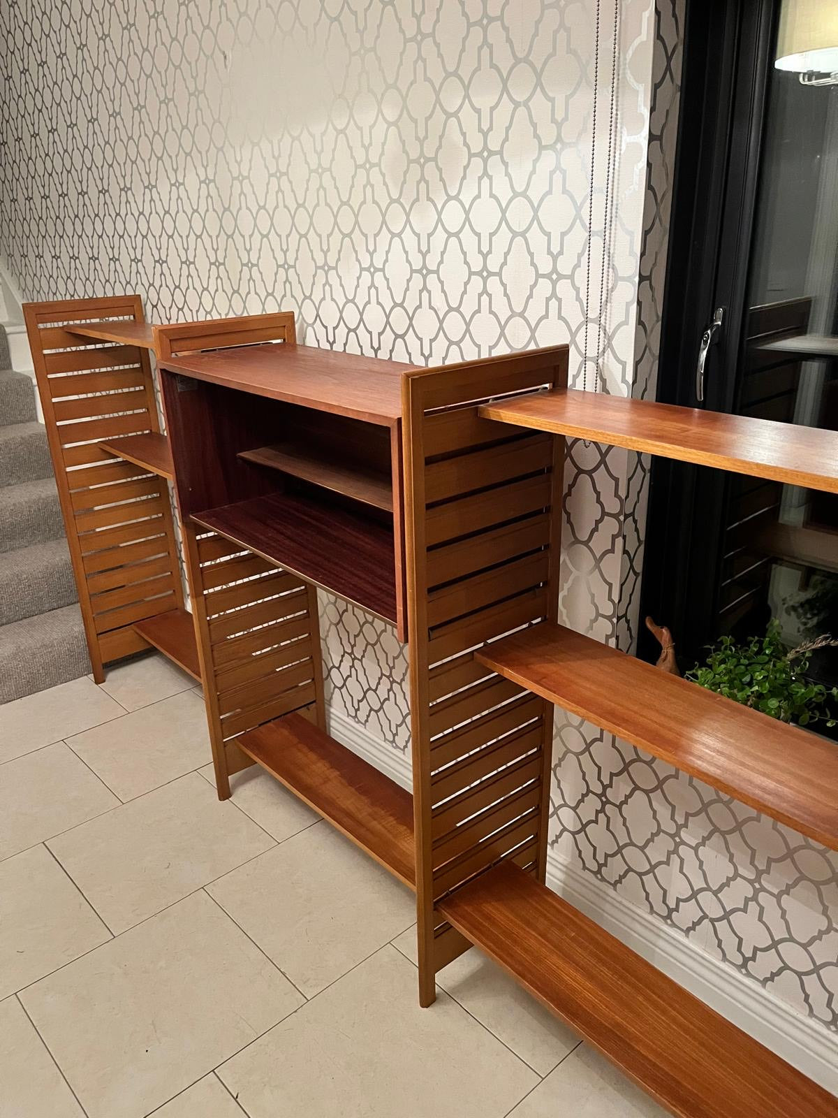 Three Bay Mid century Staples Ladderax shelving system