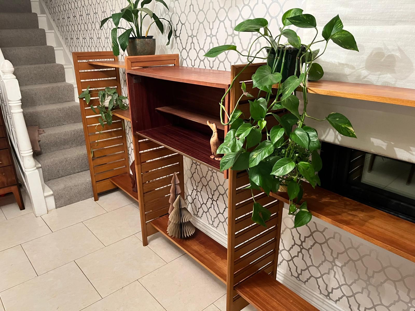 Three Bay Mid century Staples Ladderax shelving system