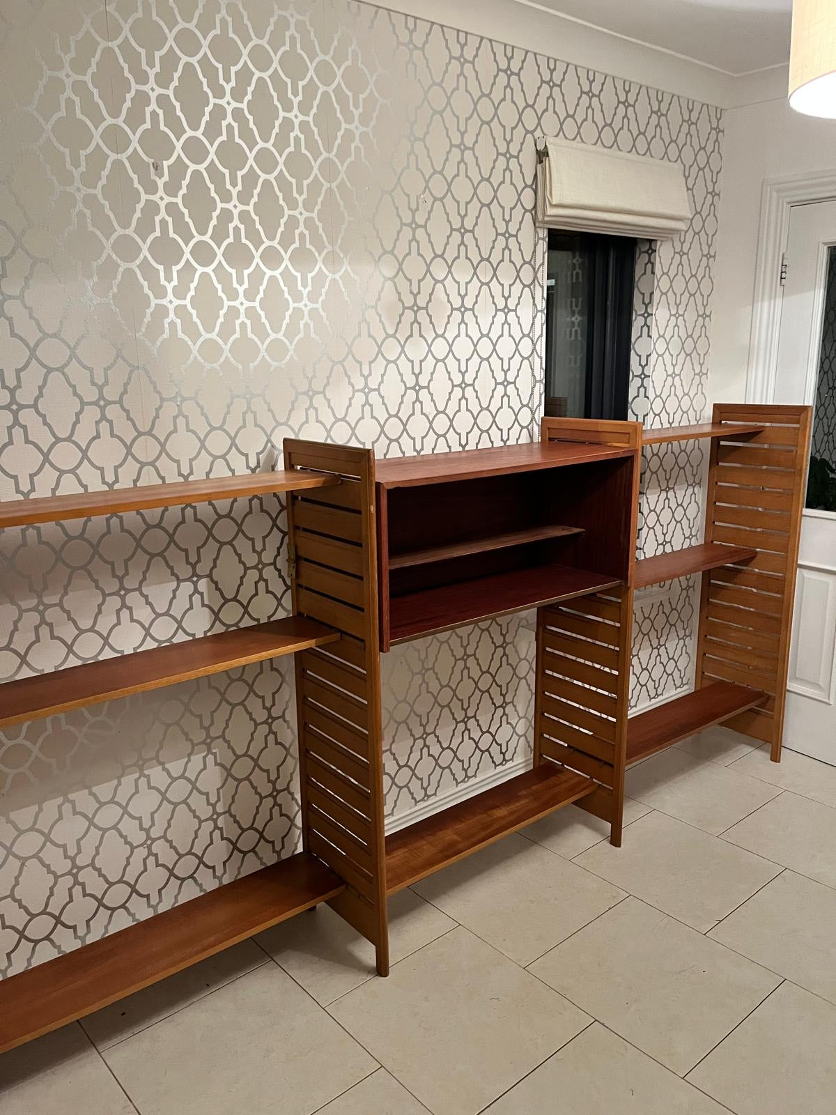 Three Bay Mid century Staples Ladderax shelving system