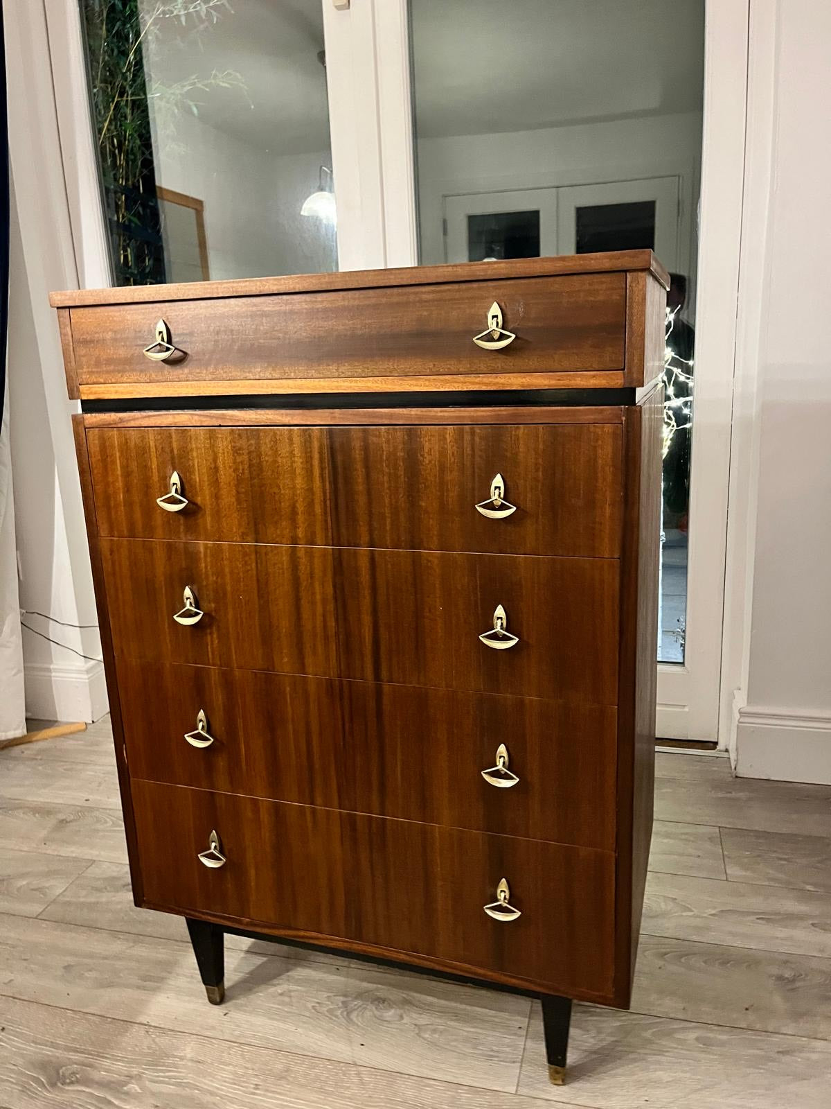 Restored Mid-century tru-style tallboy chest