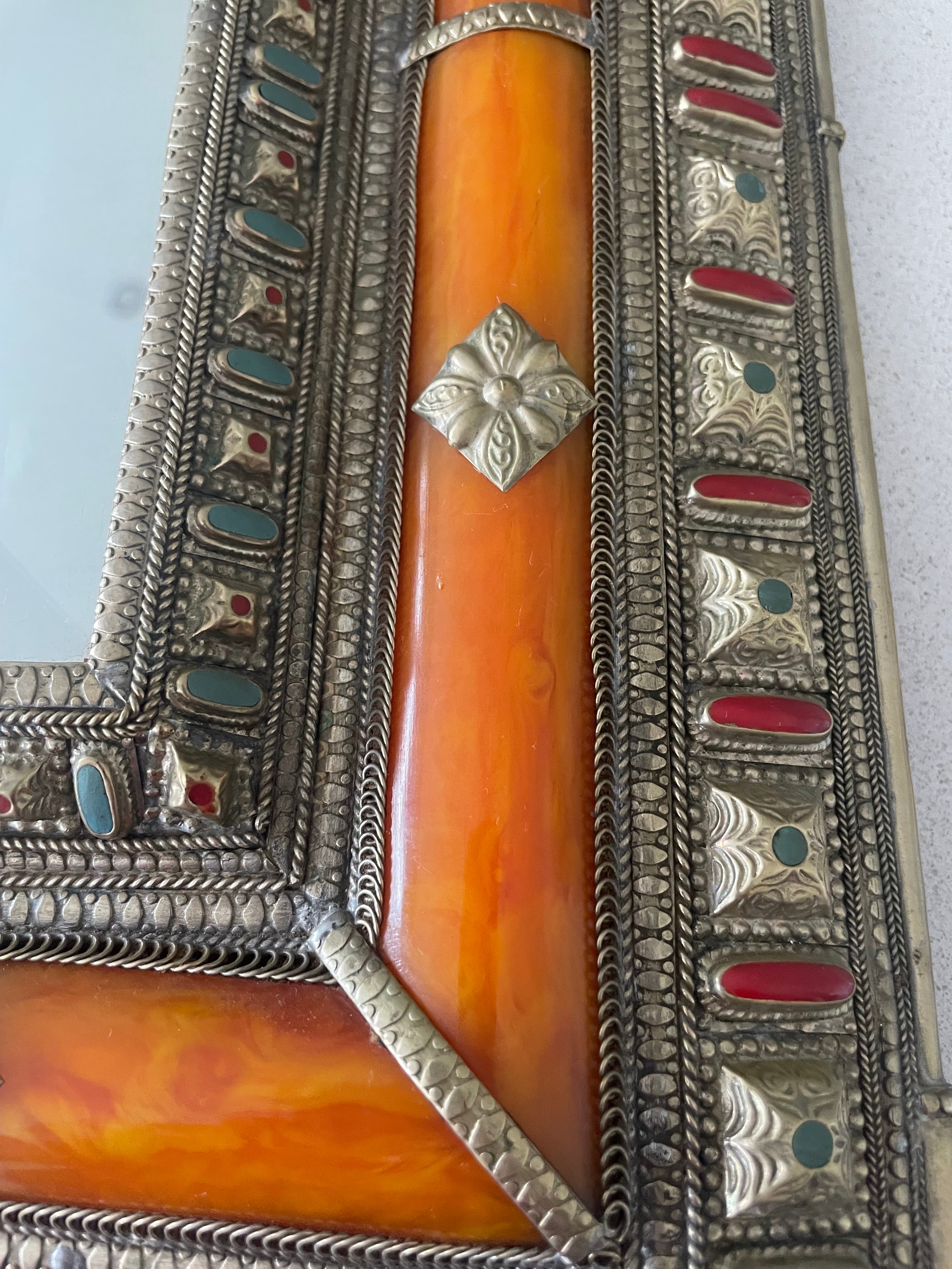 Moroccan marble & tone mirror