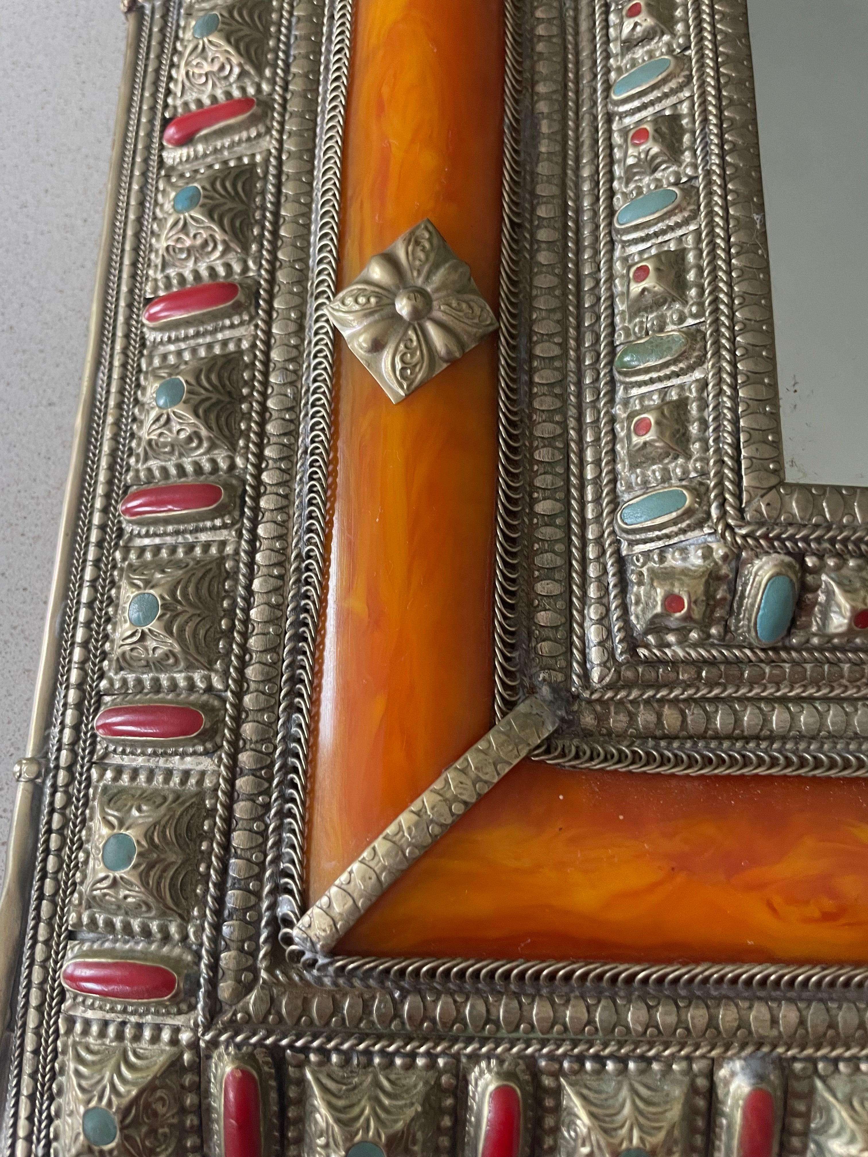 Moroccan marble & tone mirror